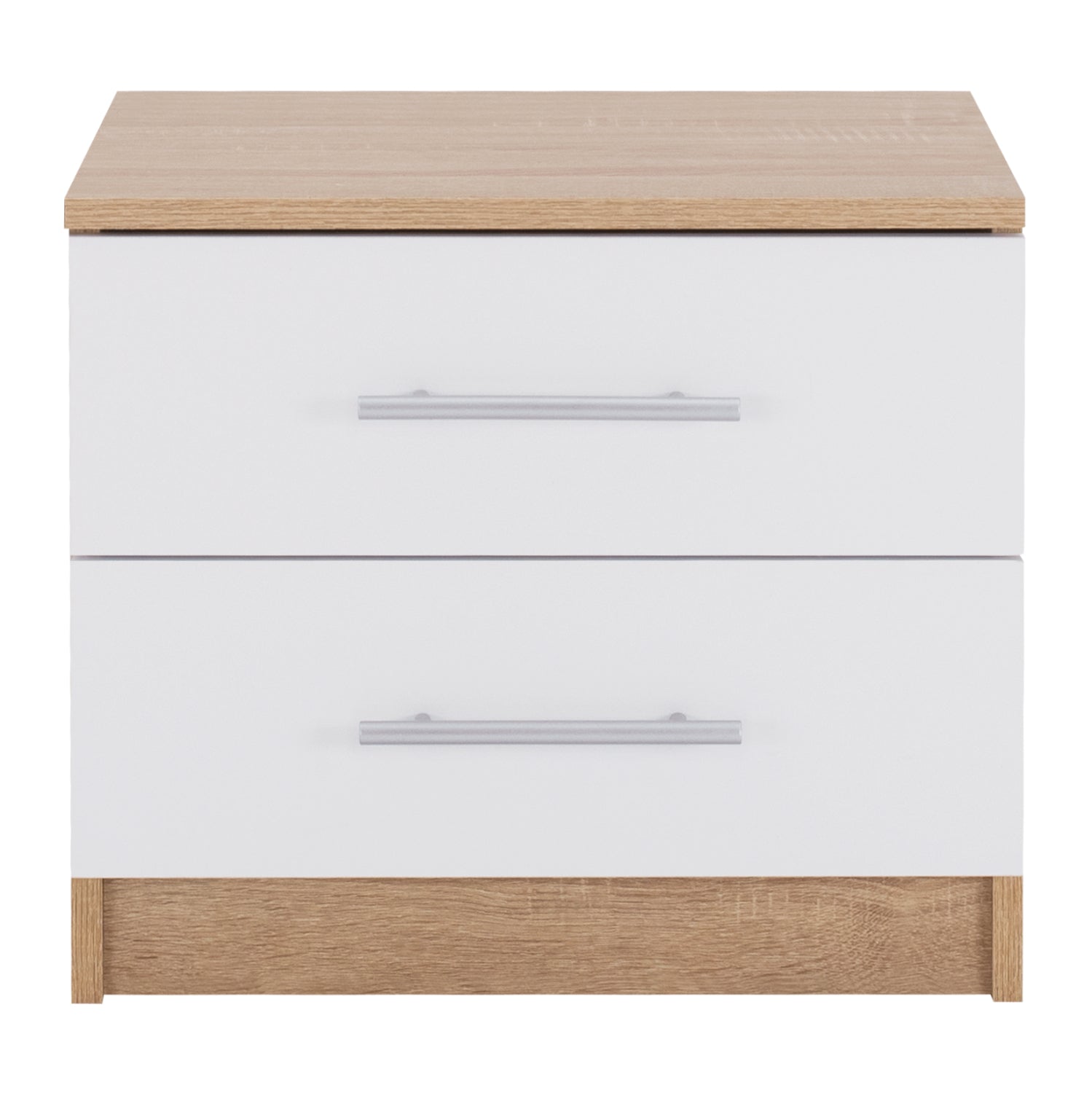 Нощно шкафче Капри цвят сонома-бял 48x40.5x41.5 см