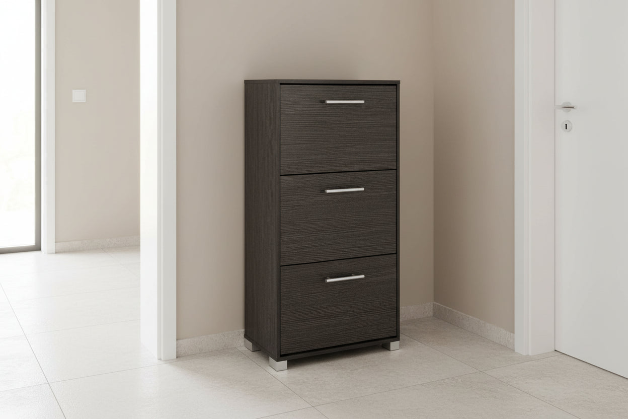 Шкаф за обувки DAVINA цвят зебрано 62x24x110 см.