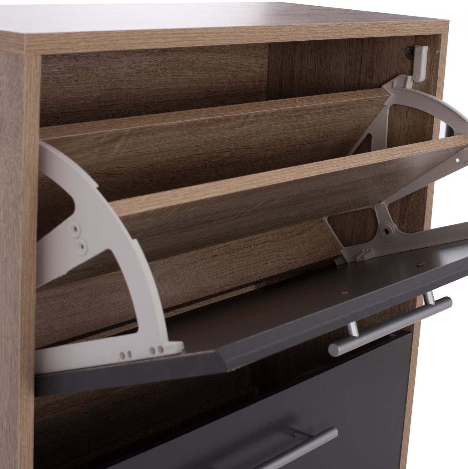 Шкаф за обувки DAVINA цвят сонома-сив 62х24х110см