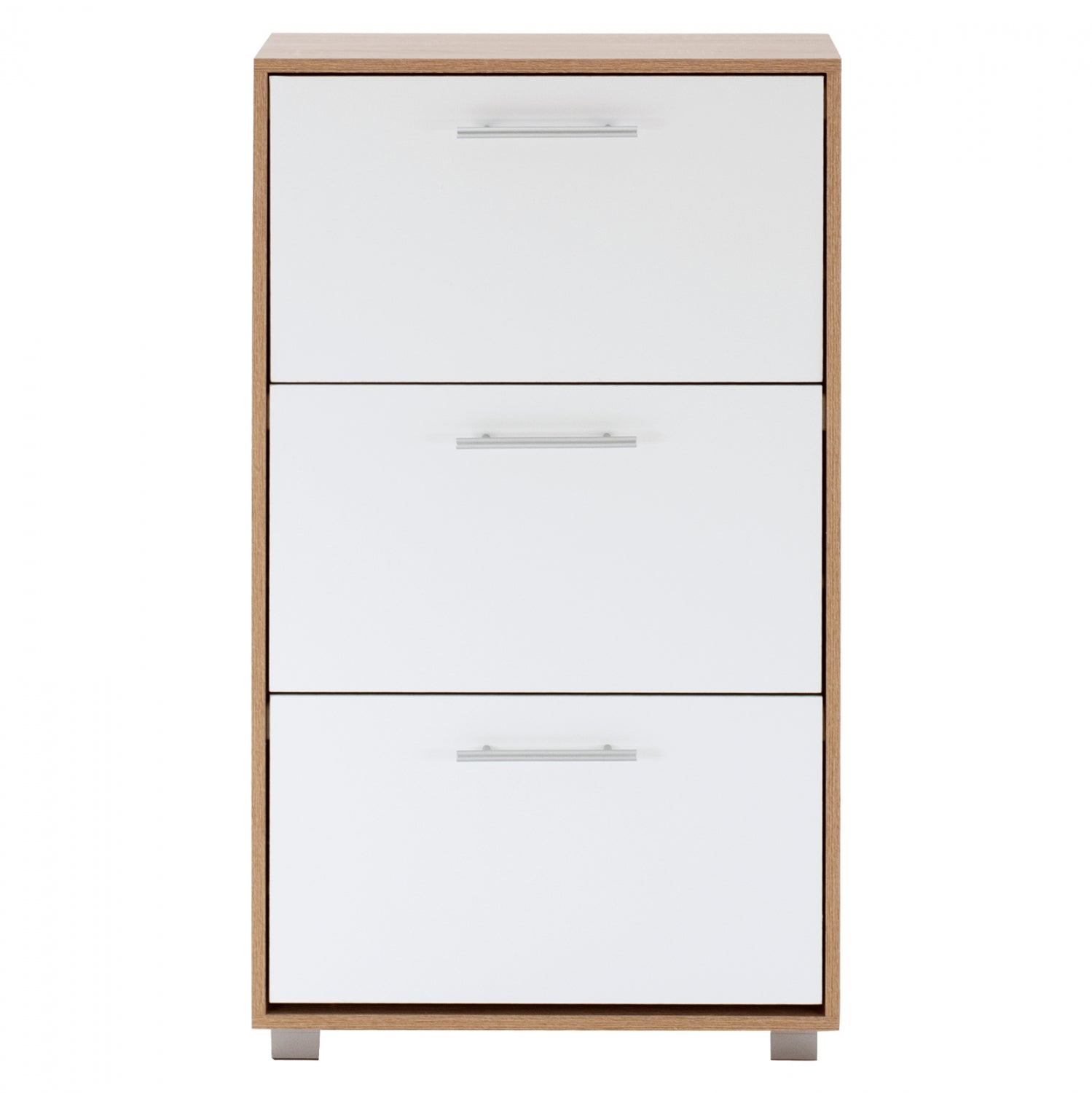 Шкаф за обувки DAVINA цвят сонама-бял 62х24х110см