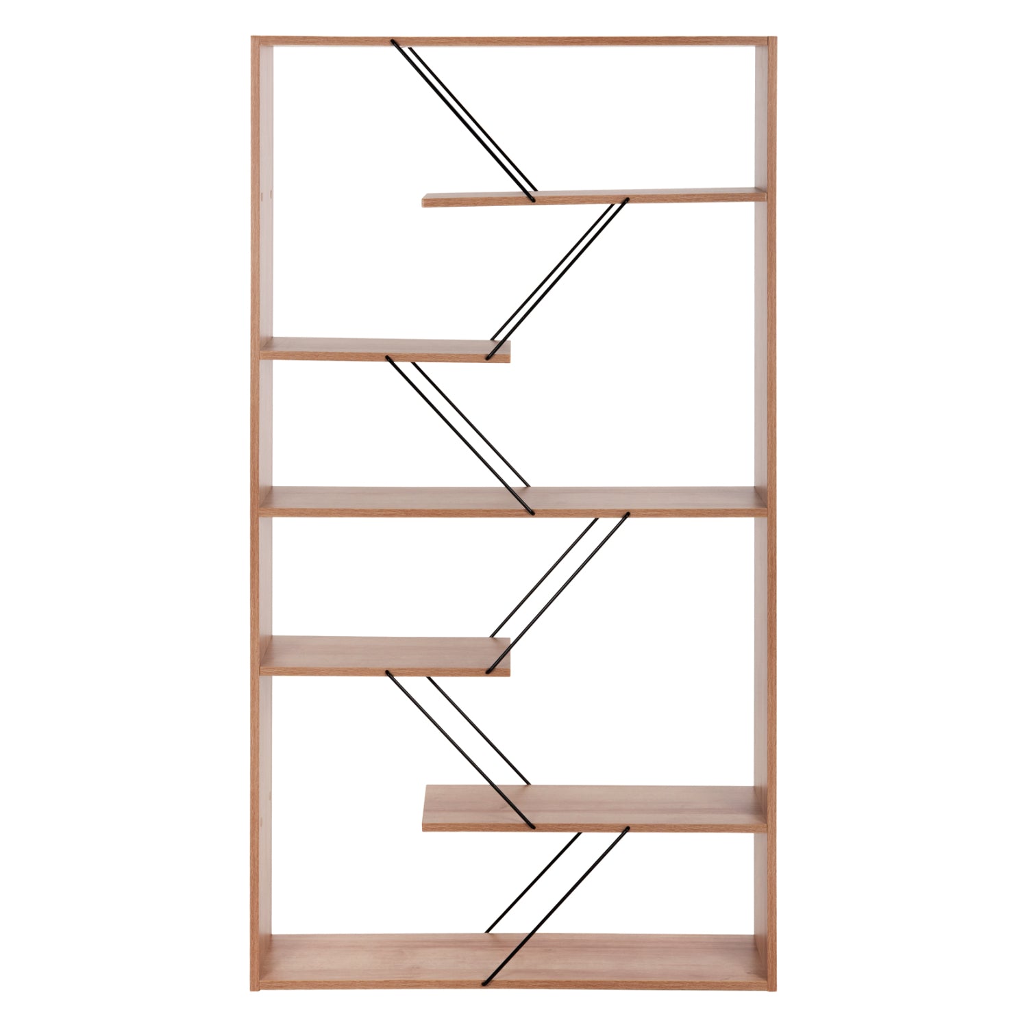 Библиотека тарс 84х157 -цвят дъб-черен