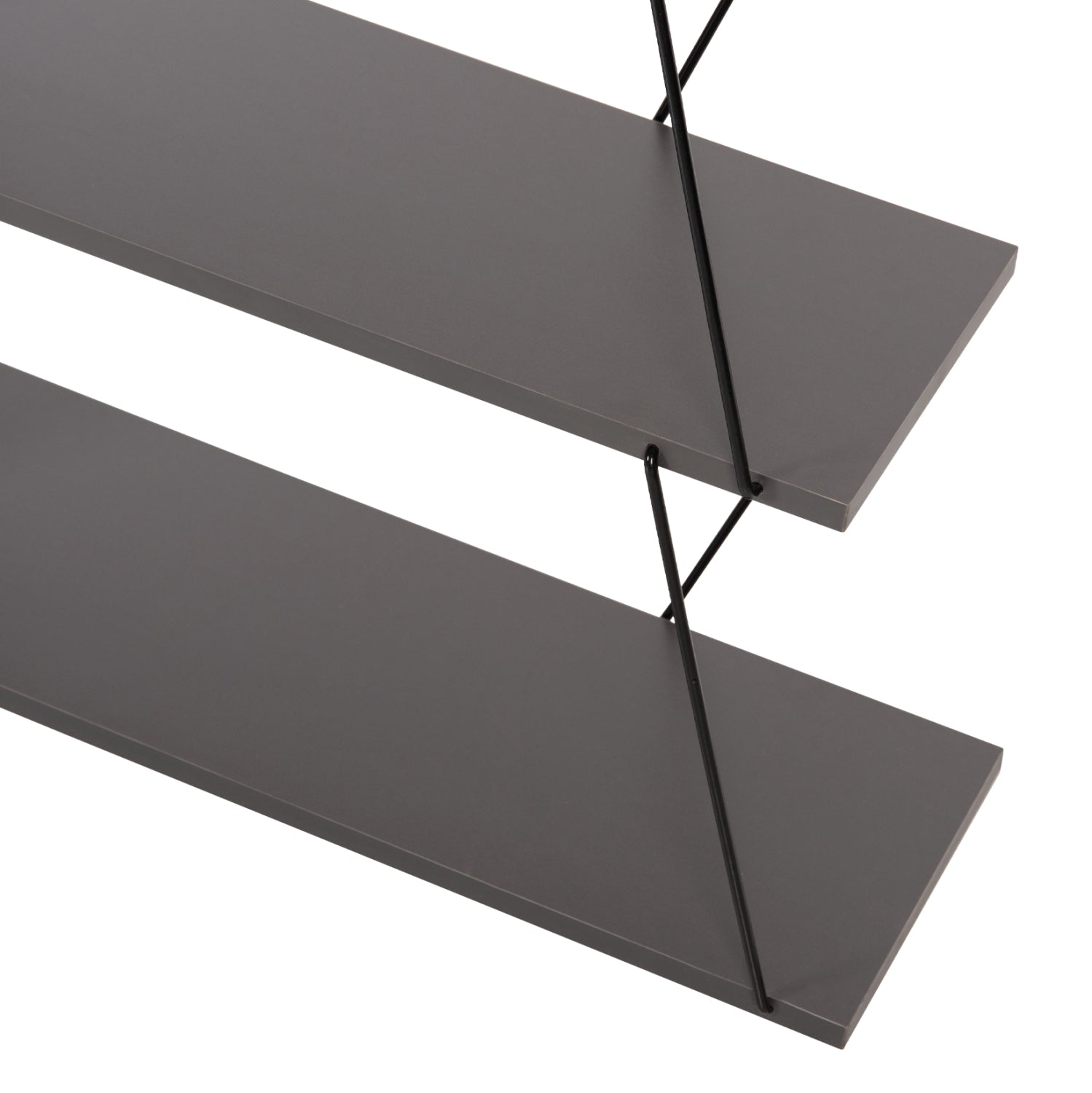 Библиотека тарс 65х146 -цвят тъмно сив-черен