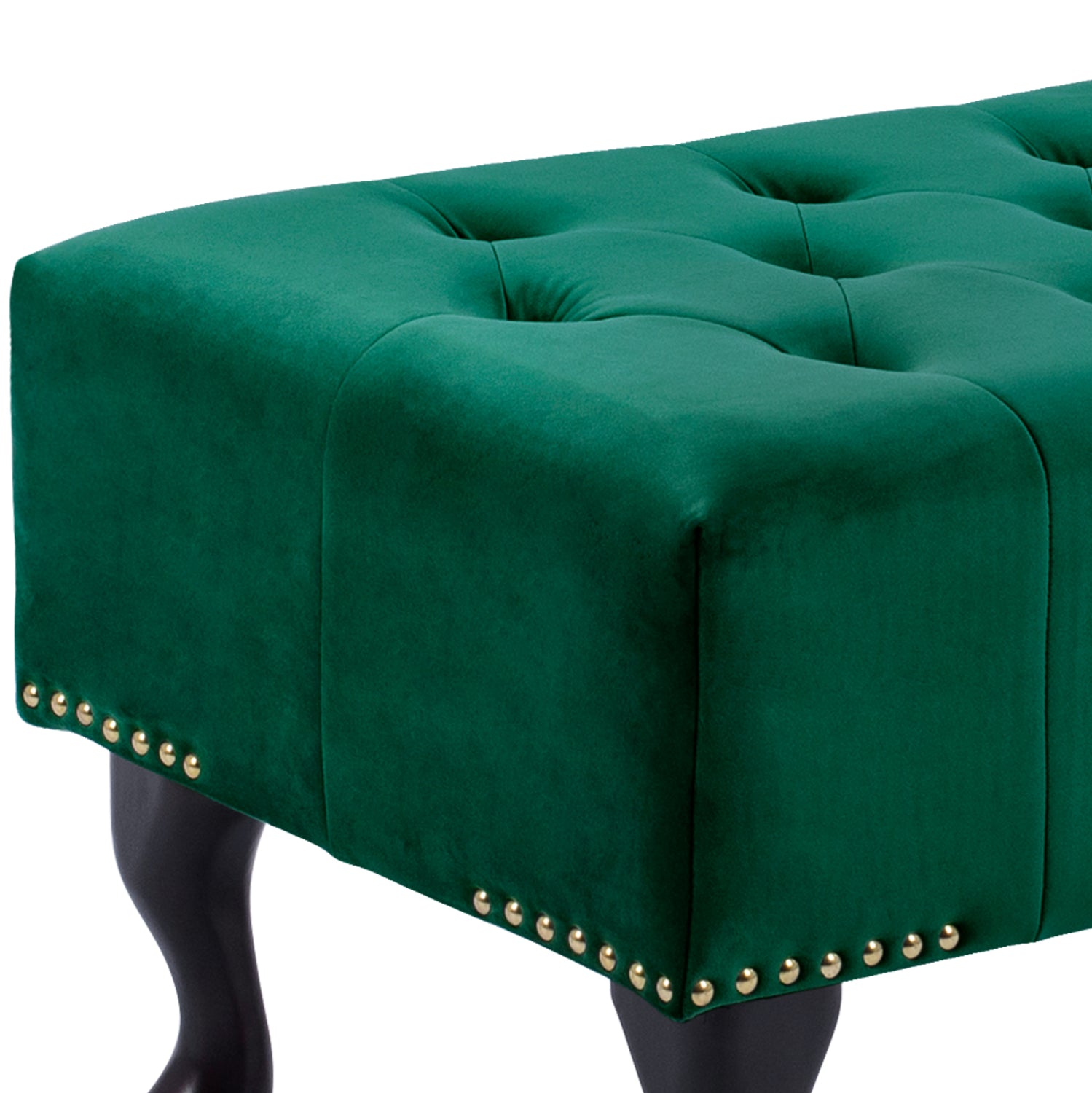 Табуретка Честърфилд - зелен цвят 80x45x40