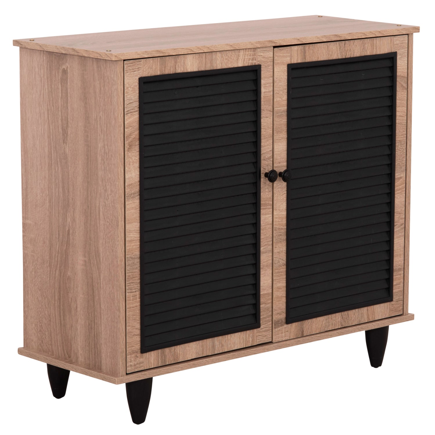 Шкаф за обувки MCKENNA цвят сонама-черен 77x30x69