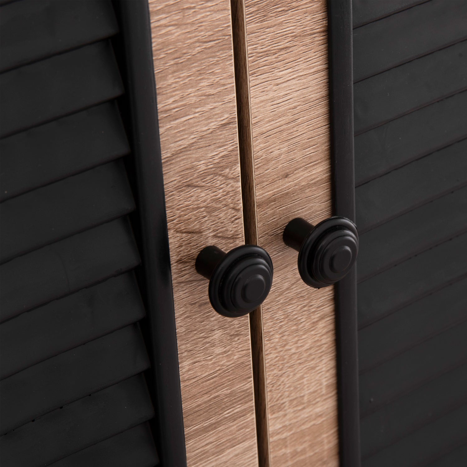 Шкаф за обувки MCKENNA цвят сонама-черен 77x30x69