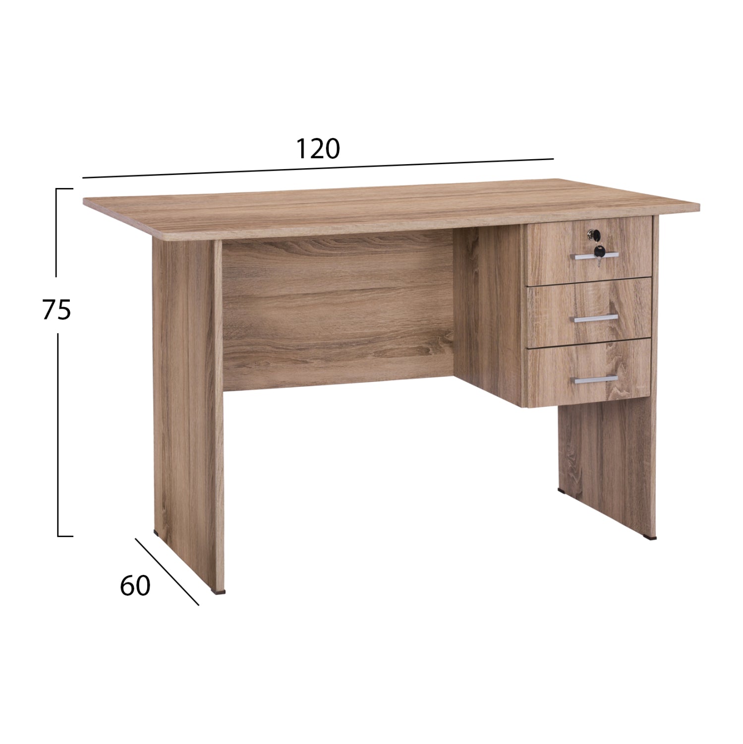 Офис бюро HAYDEN сонома цвят 120x60x75см