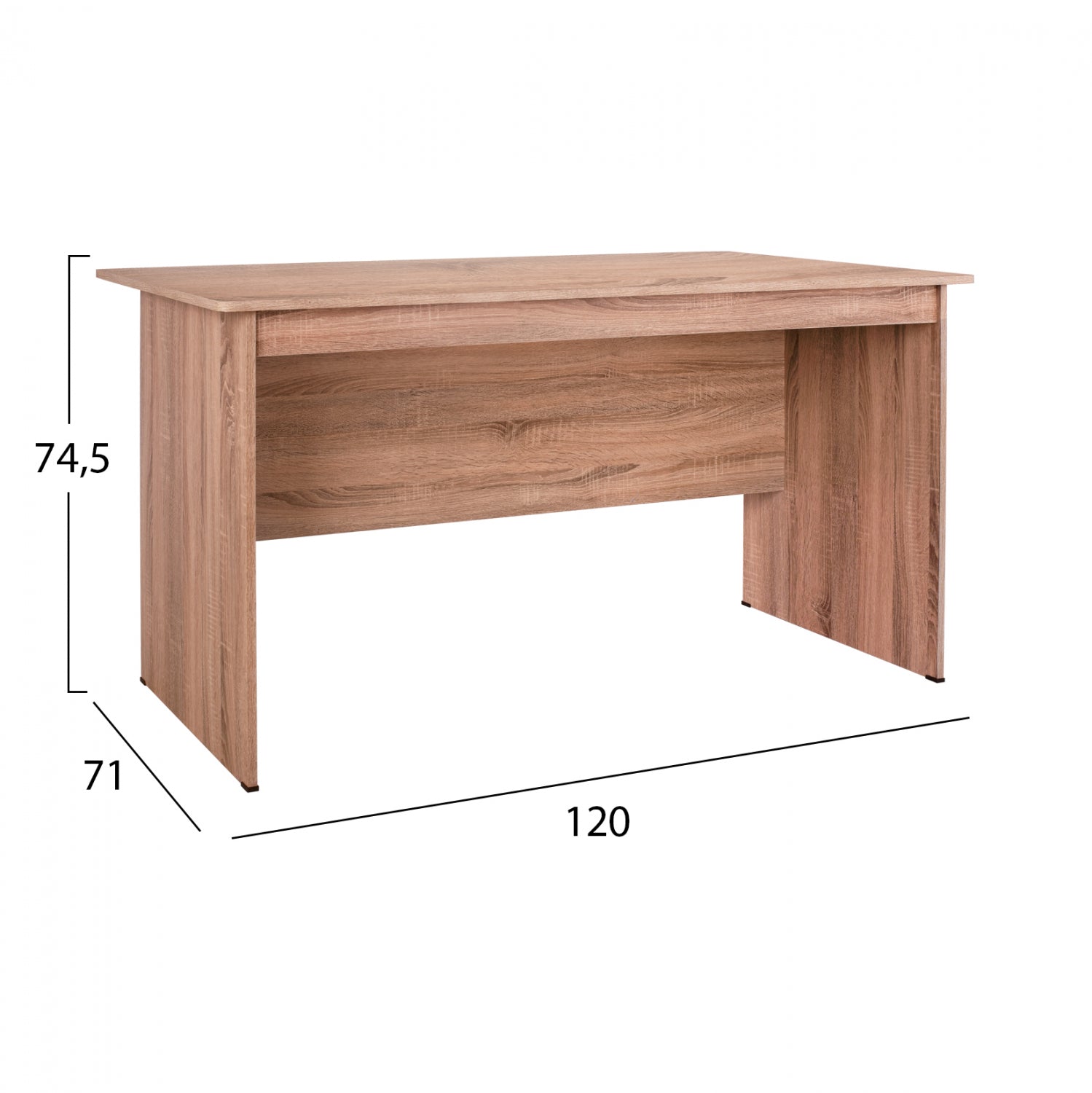 Офис бюро HAYDEN цвят сонома 120x71x74.5см