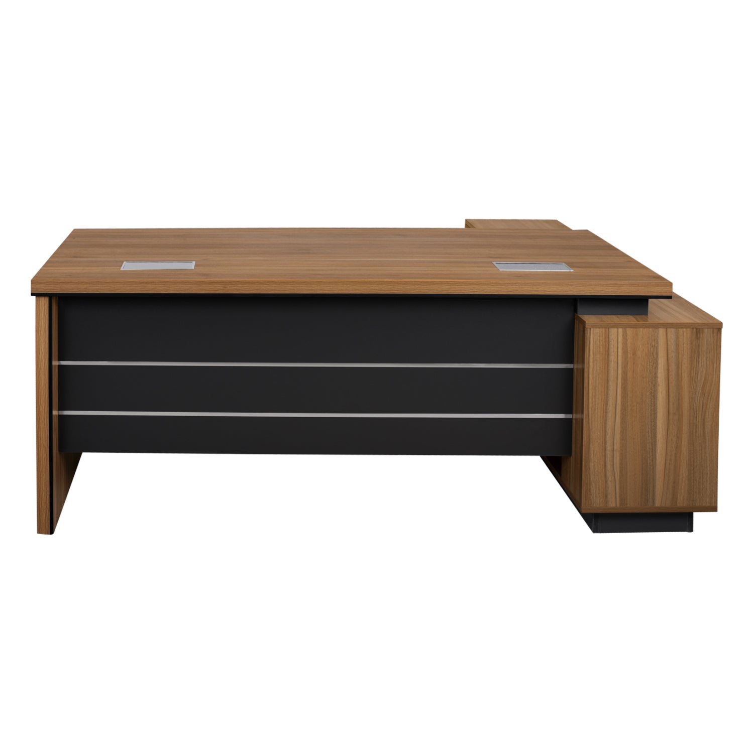 Офис бюро SUPREME сив-меден дъб 199X180X76см