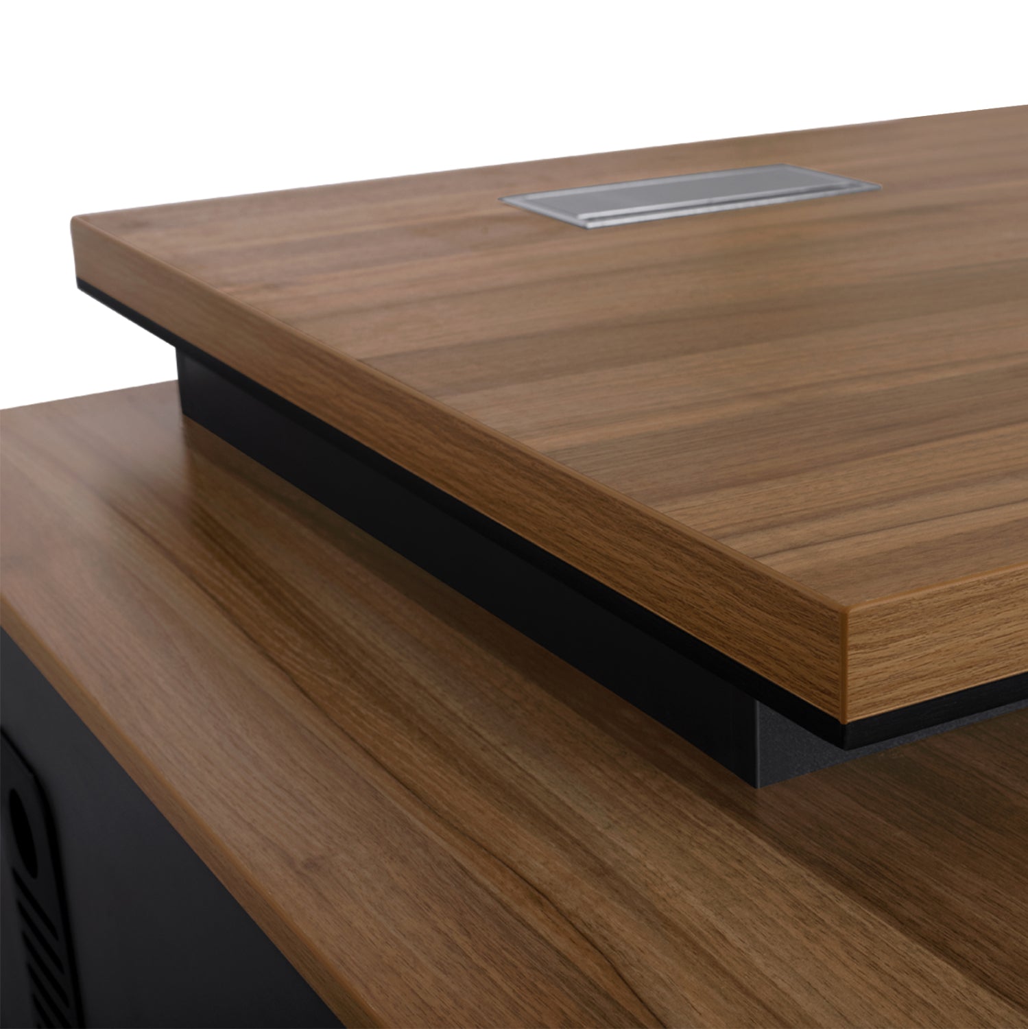 Офис бюро SUPREME сив-меден дъб 199X180X76см