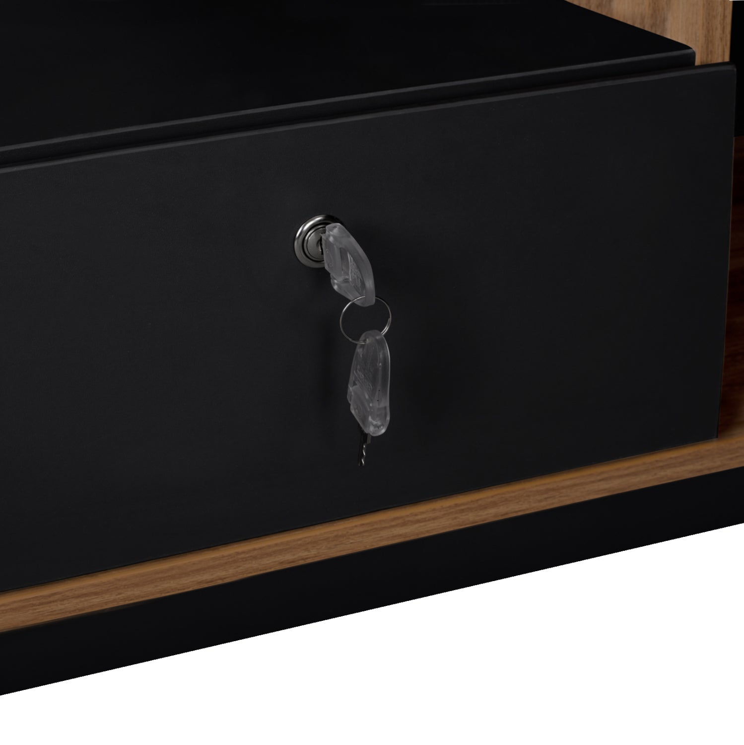 Офис бюро SUPREME сив-меден дъб 199X180X76см