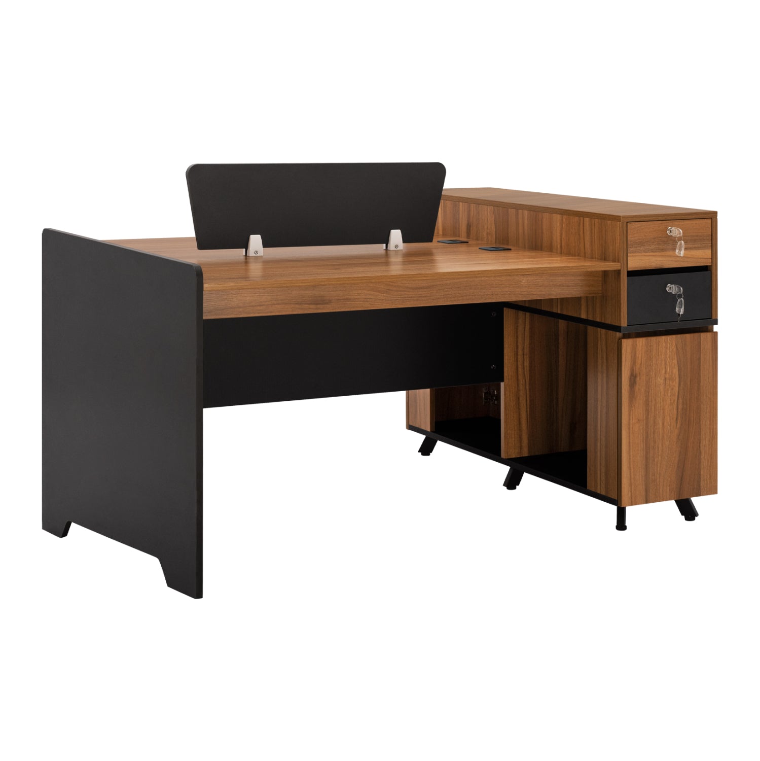 Професионално бюро SUPREME за 2 човека 154х120 -цвят меден дъб