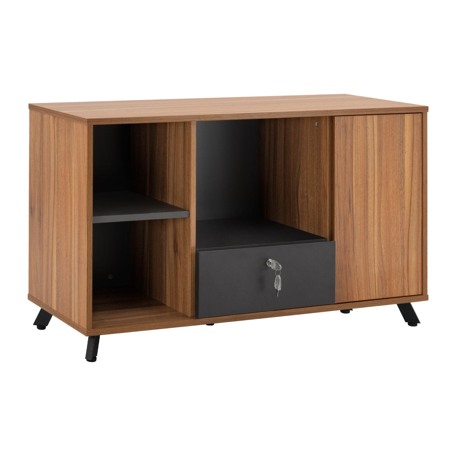 Офис шкаф SUPREME цвят меден дъб 120X40X68см