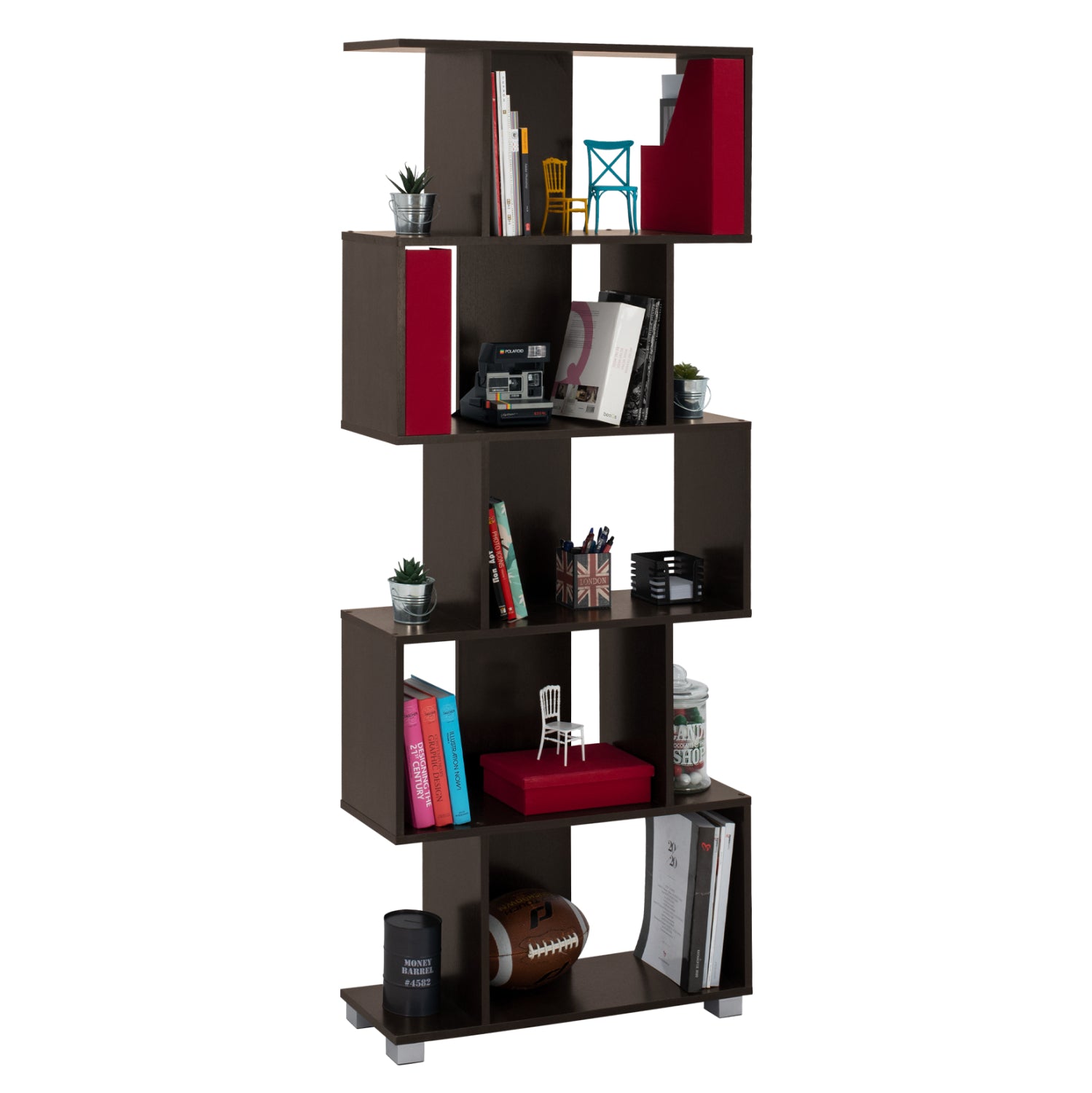 Библиотека EZIR 2385.01 венге 70x25x177см