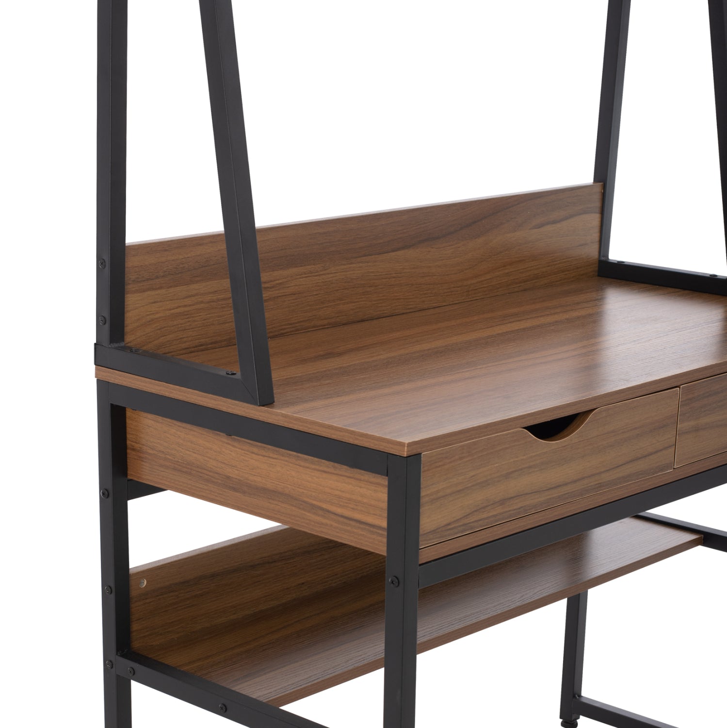 Офис бюро с библиотека TANAYA цвят орех 100x48x139см