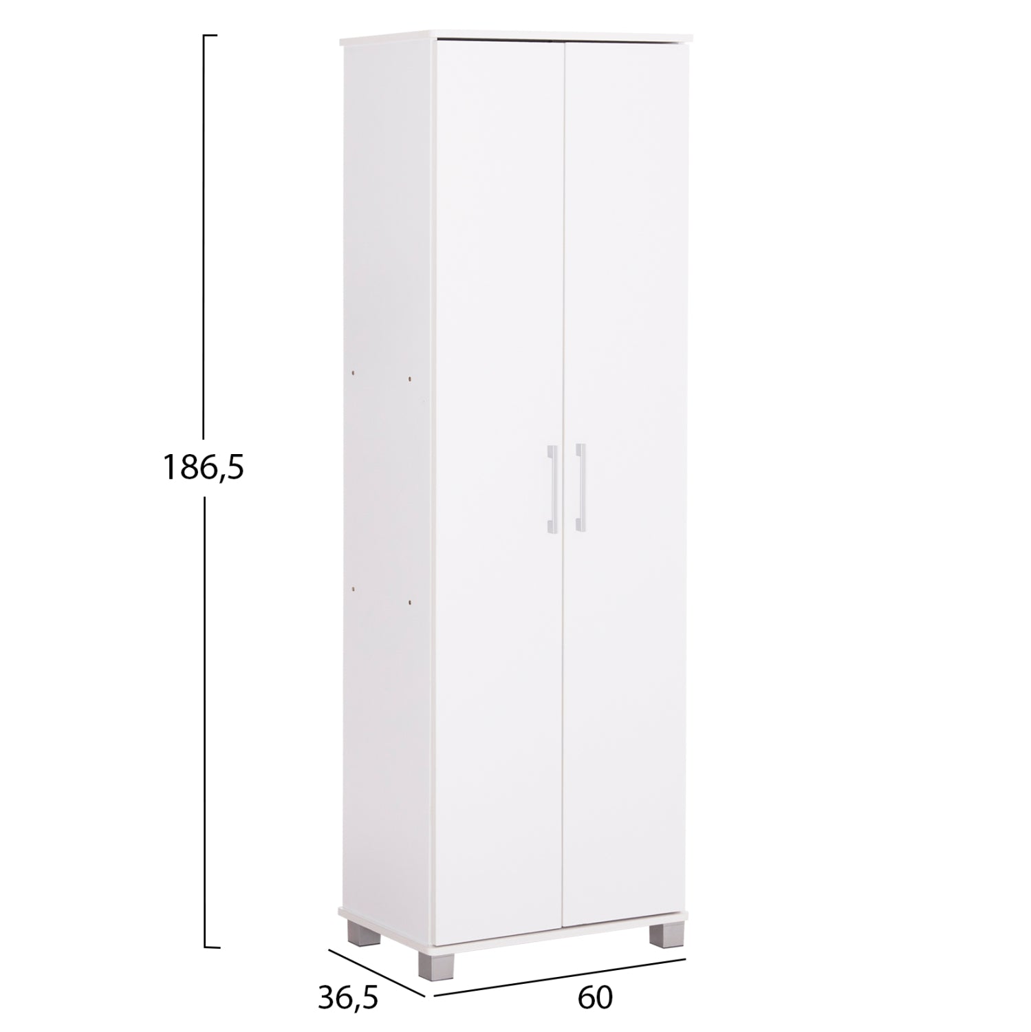 Шкаф за обувки CLUSE бял цвят 60Χ36,5Χ186,5см