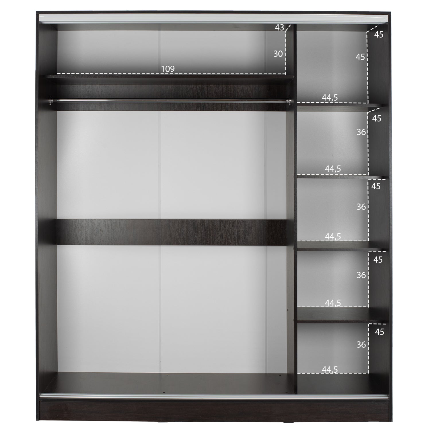 Гардероб  ADLER цвят венге 160x60x210 см