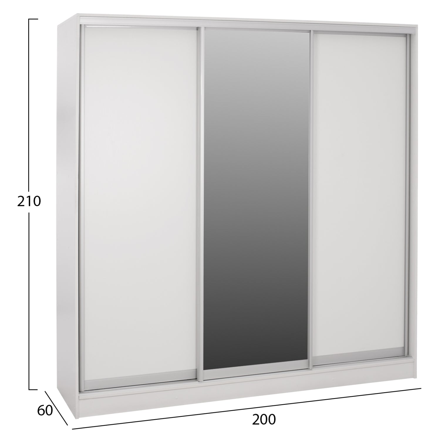 Гардероб ADLER бял цвят 200X60X210см