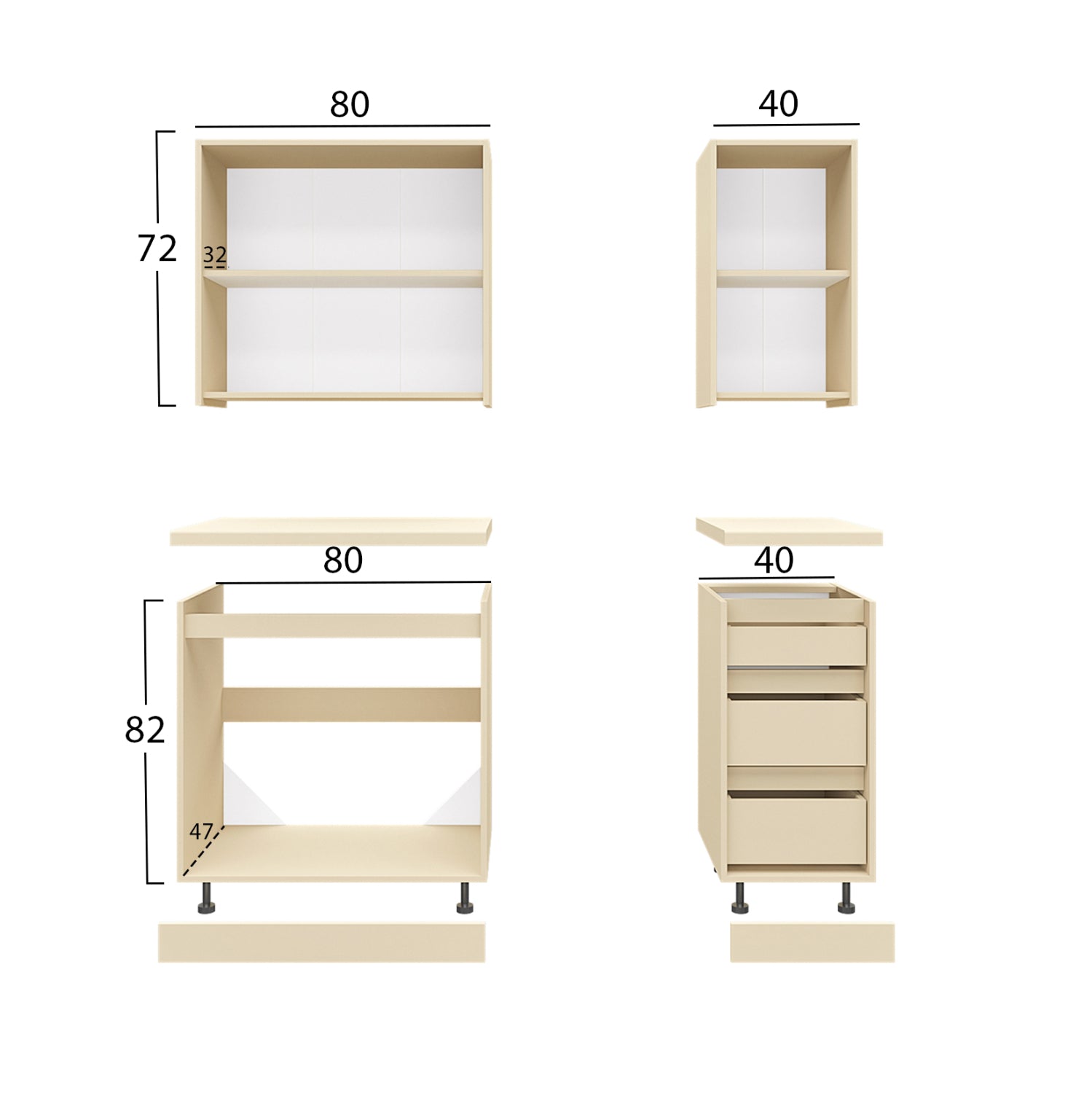 Кухненски комплект сонама меламин и бежов мраморен плот 120x47x84.8 см