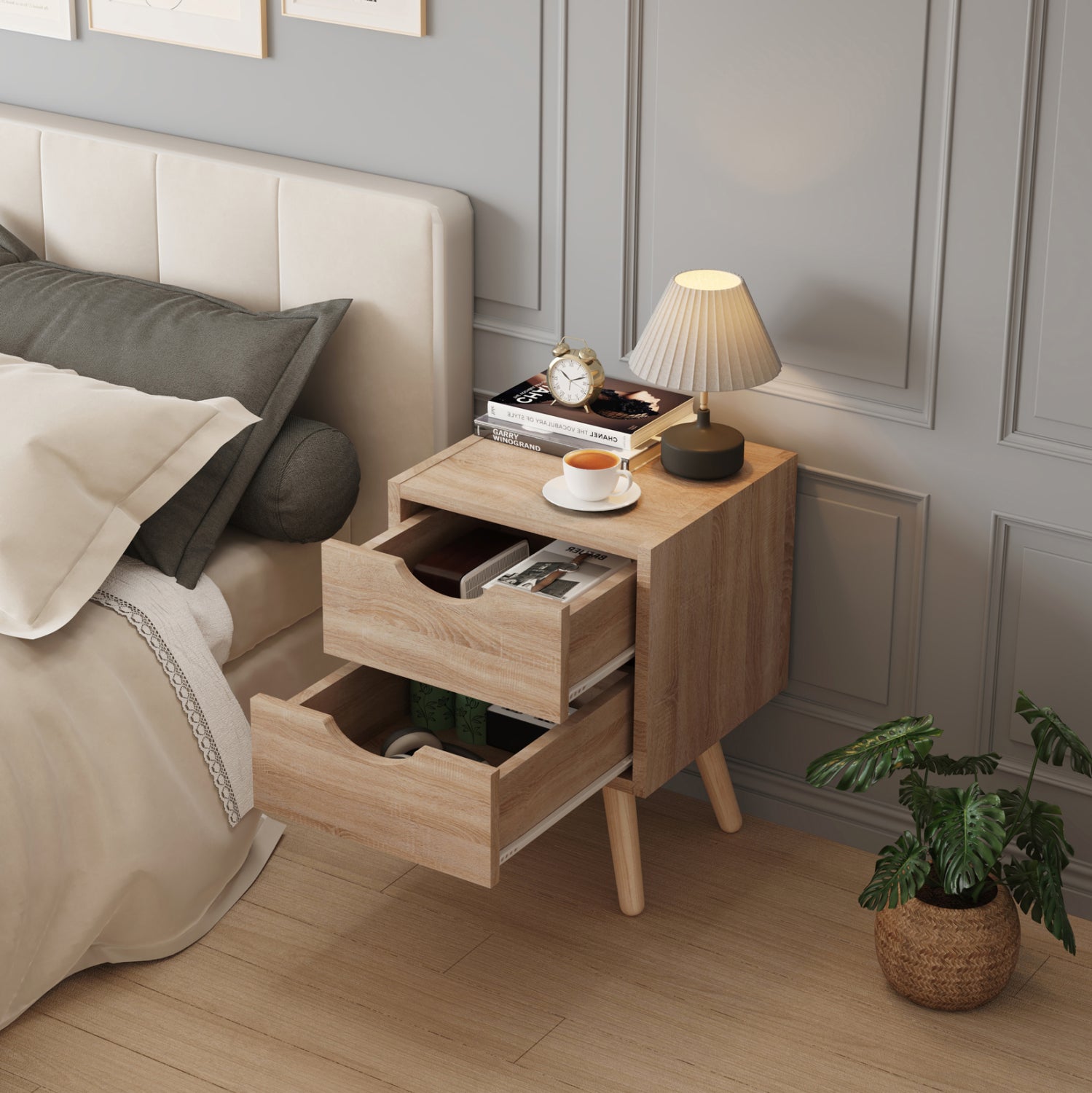 Нощно шкафче DINKL цвят сонома 29.7x29.7x45см