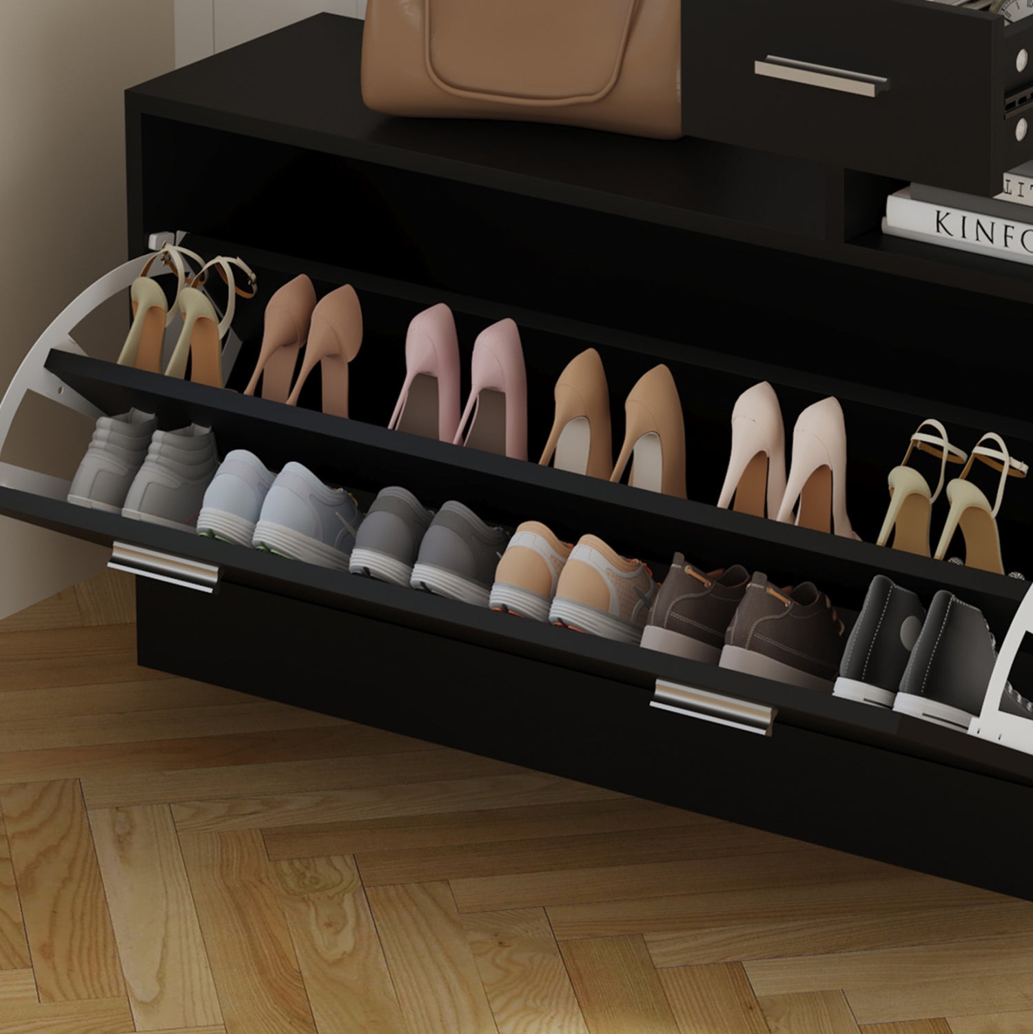 Входна мебел за антре GORN цвят венге 90x24x190