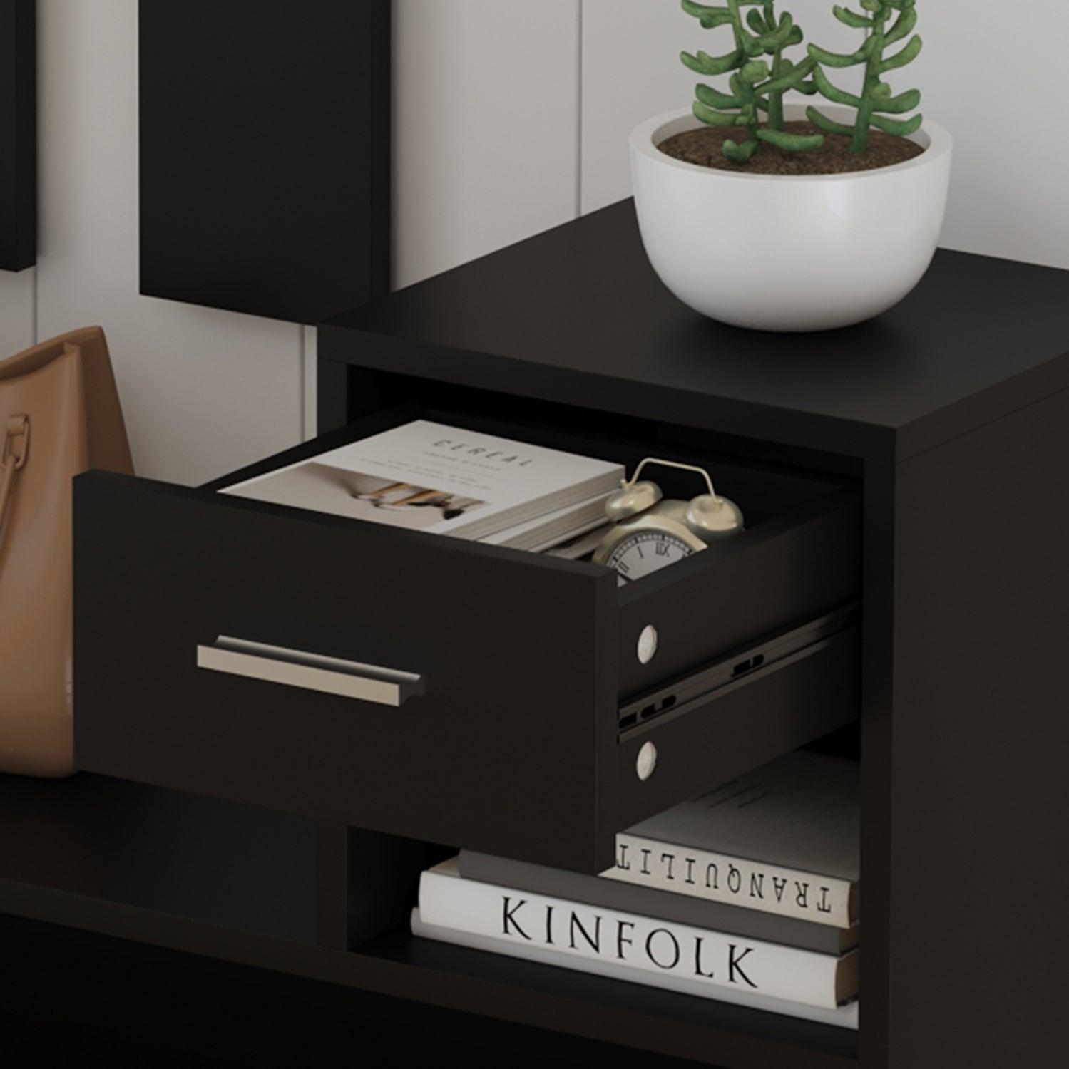 Входна мебел за антре GORN цвят венге 90x24x190