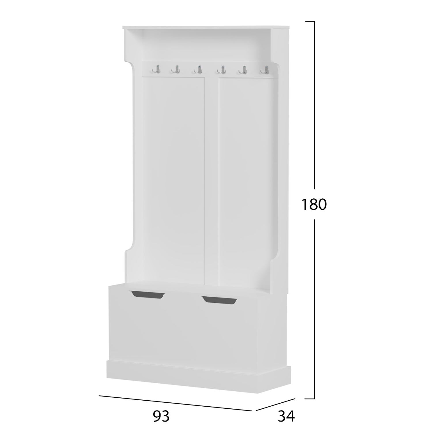 Антре KAYLOR-бял цвят 93x34x180