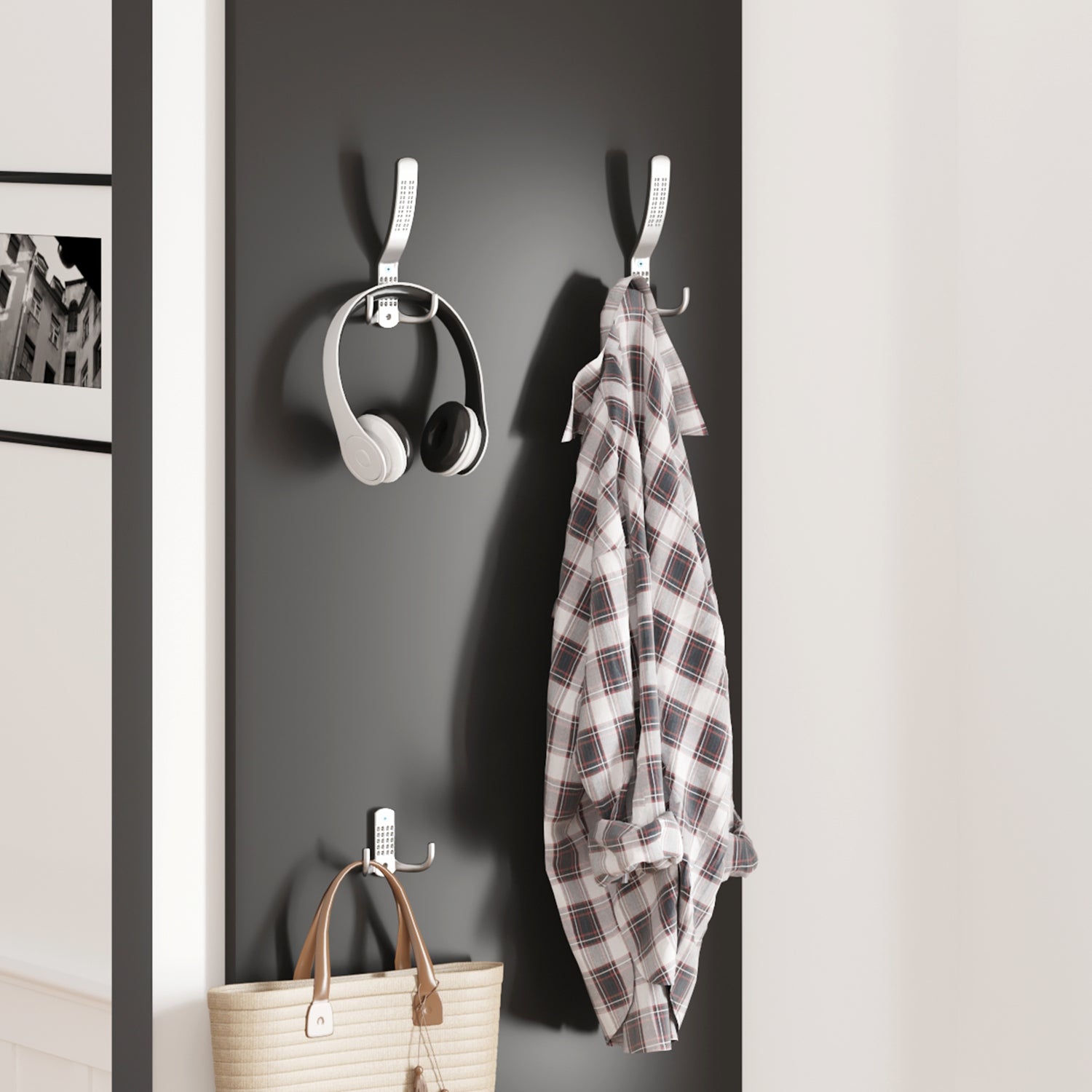 Входен комплект с огледало vern меламинов цвят венге 80x27x175см