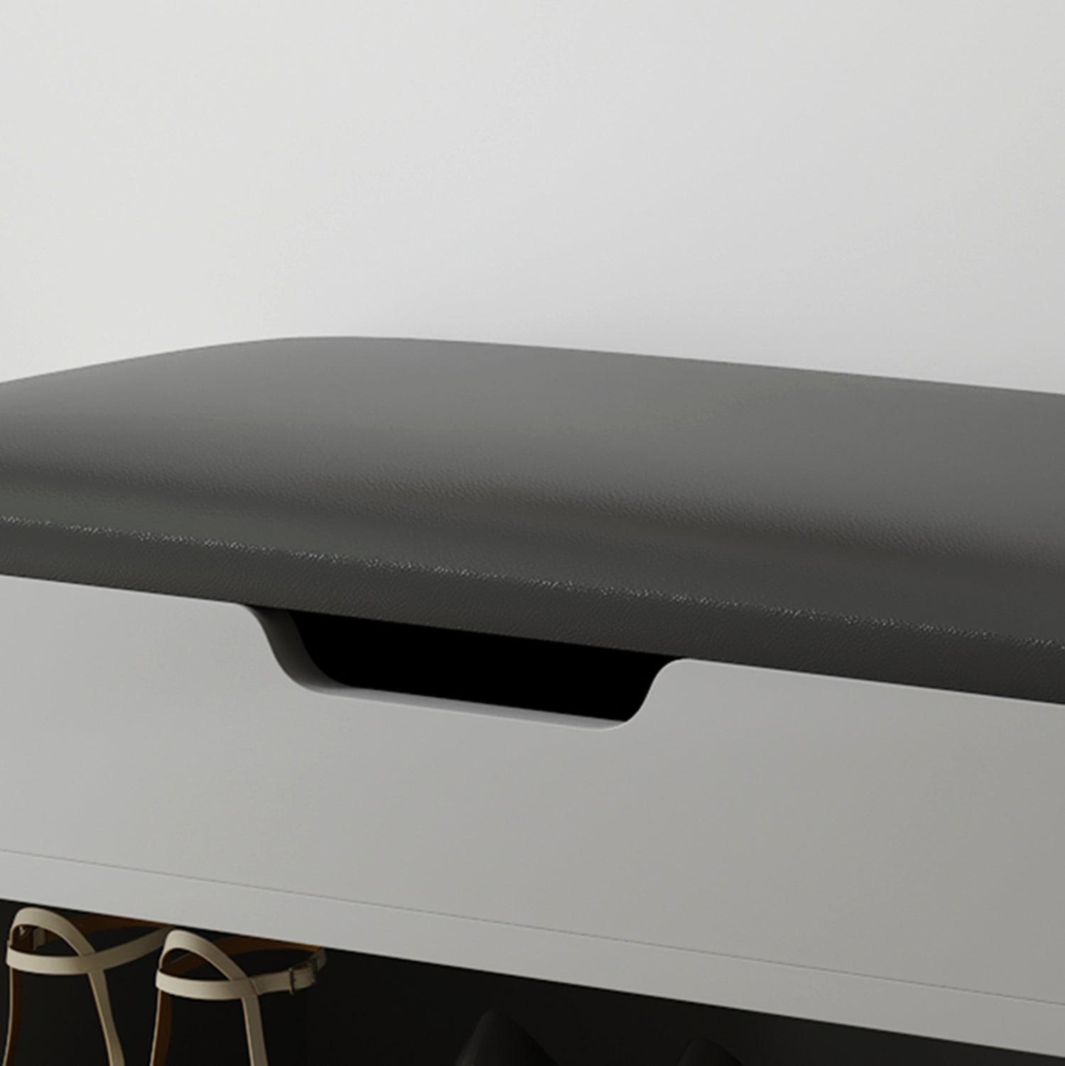 Шкаф за обувки ROMIR сив цвят 60x30x44см