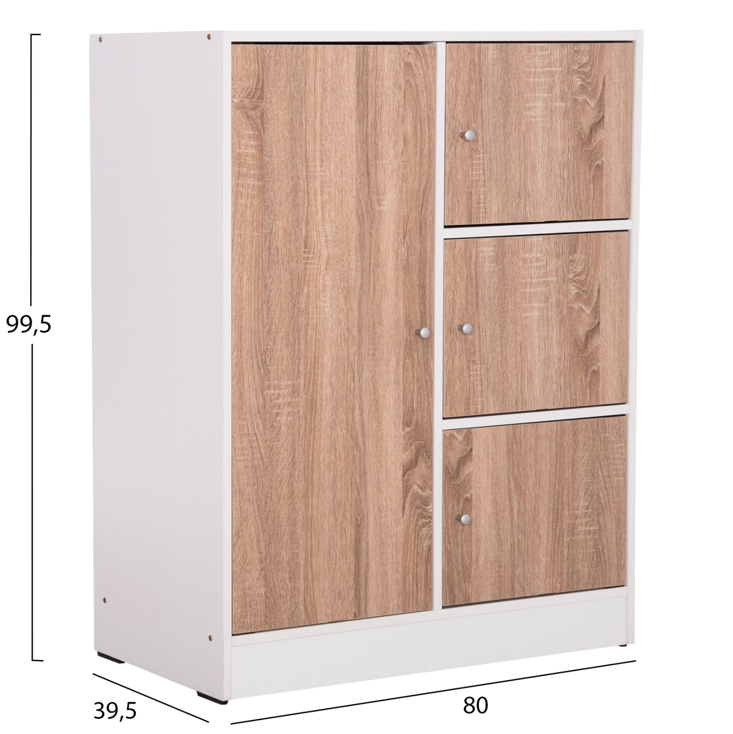 Шкаф MATIN цвят дъб сонома-бял 80x39.5x99.5см