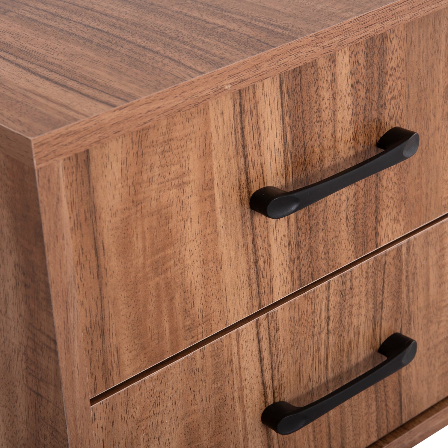 Нощно шкафче HARRY цвят естествен-черен 55x43x48см