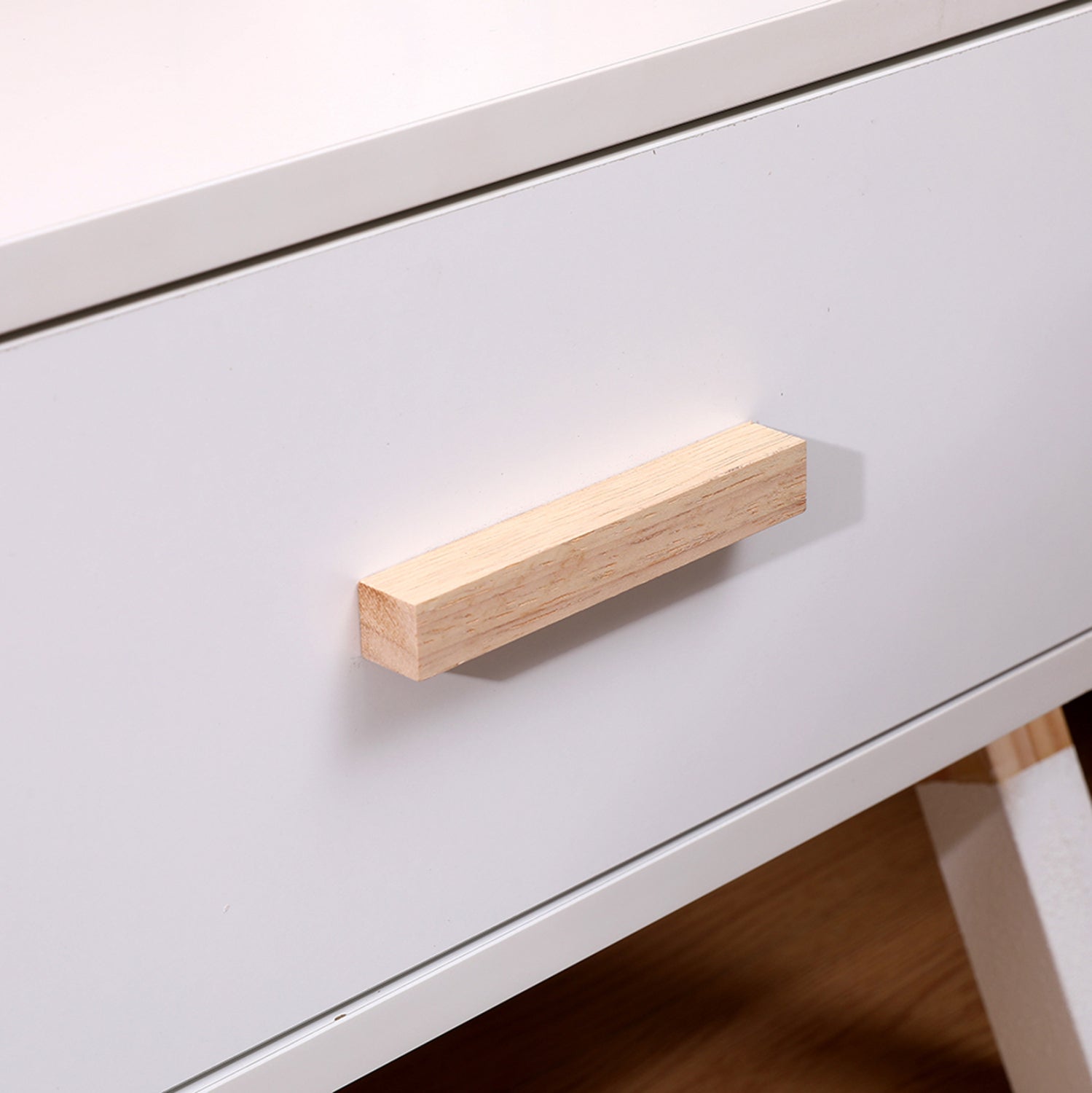 Нощно шкафче PASCHAL бял-естествен цвят 46x30x38см