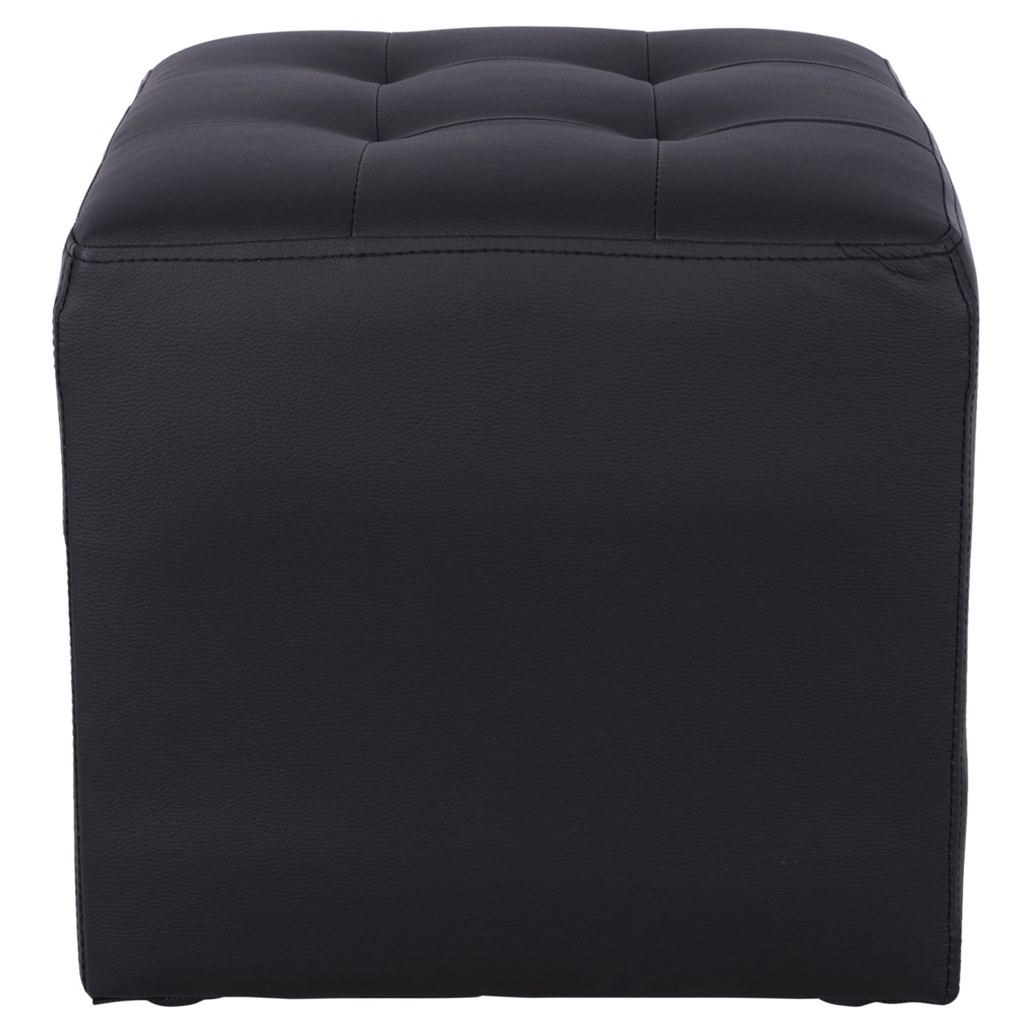 Пънк черна pu табуретка 37x37x35см.