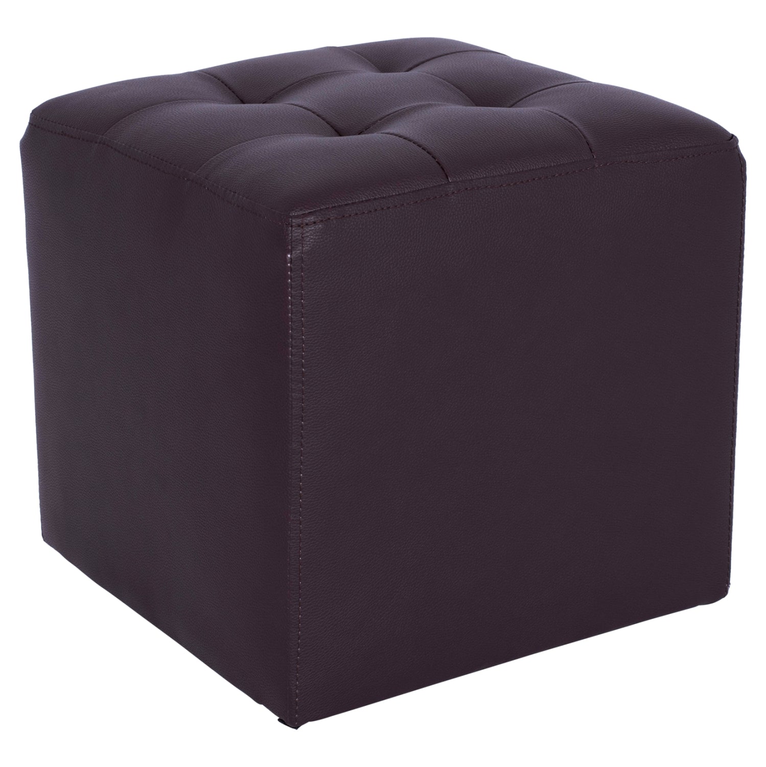 Пънк кафява pu табуретка 37x37x35см