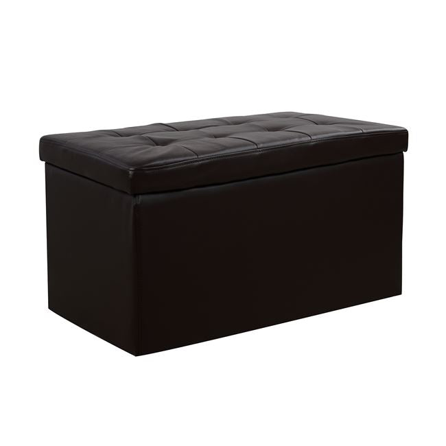 Кутия-табуретка с място за съхранение  Алесия кафяв цвят 90X50X52см