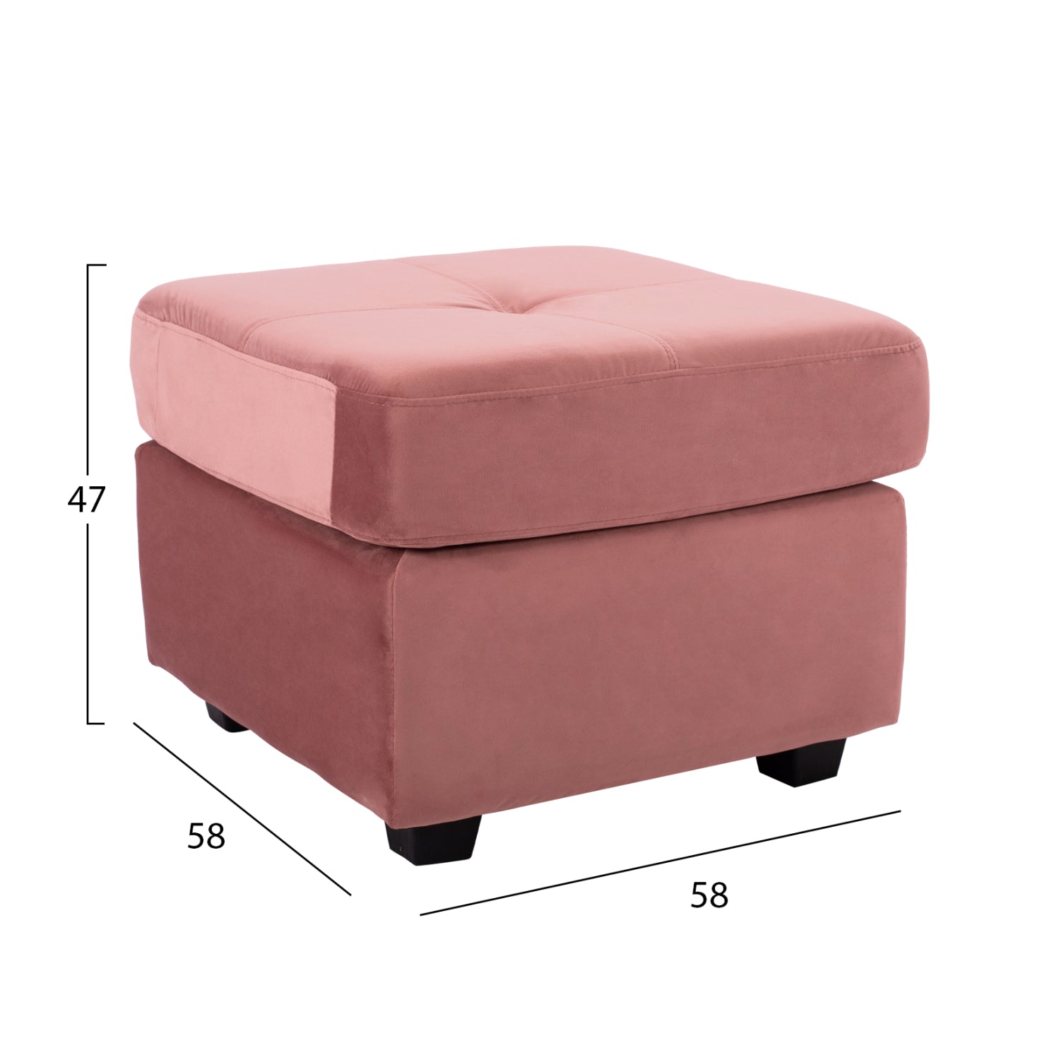 Ъглов диванрозово кадифе