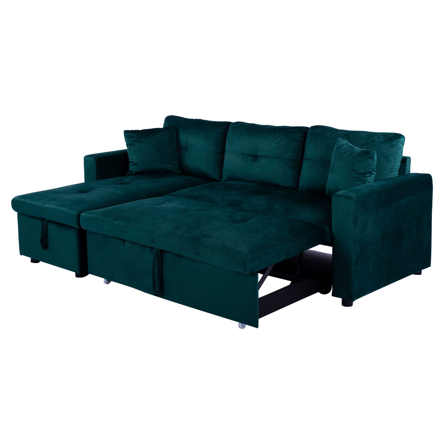 Ъглов разтегател wayne 224x147x85см. кадифен кипарис