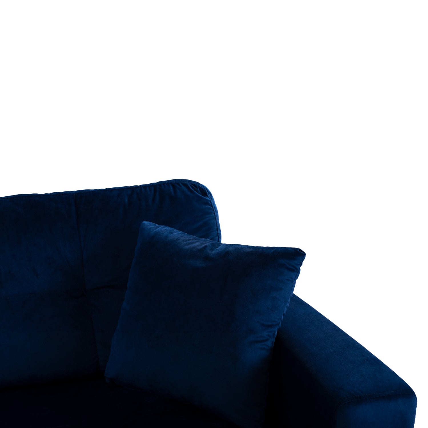 Ъглов разтегащ диван wayne 224x147x85см кадифено синьо