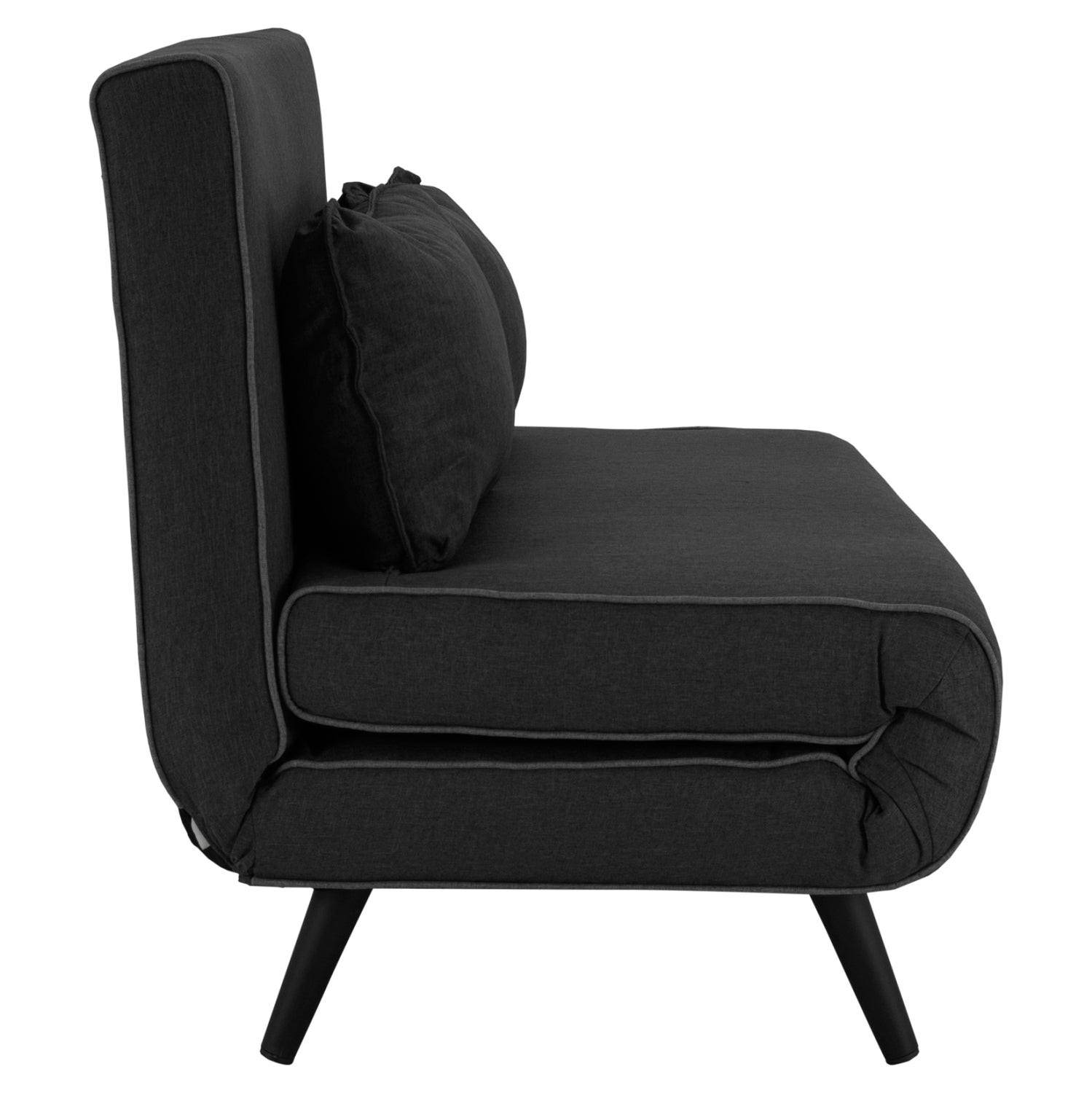 Разтегателен диван за 2 места асма тъмно сив дамас 140х80х77см.