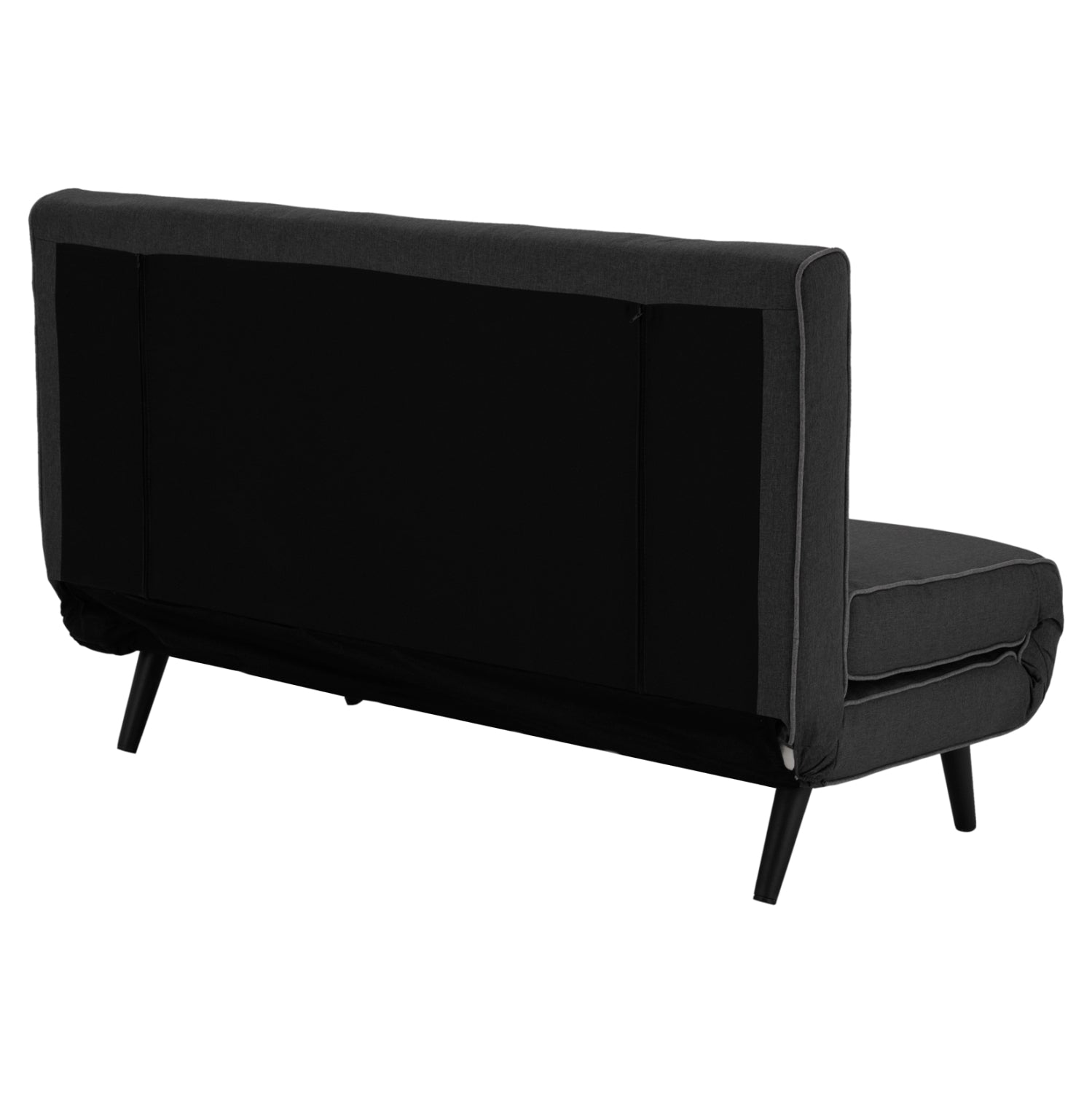 Разтегателен диван за 2 места асма тъмно сив дамас 140х80х77см.