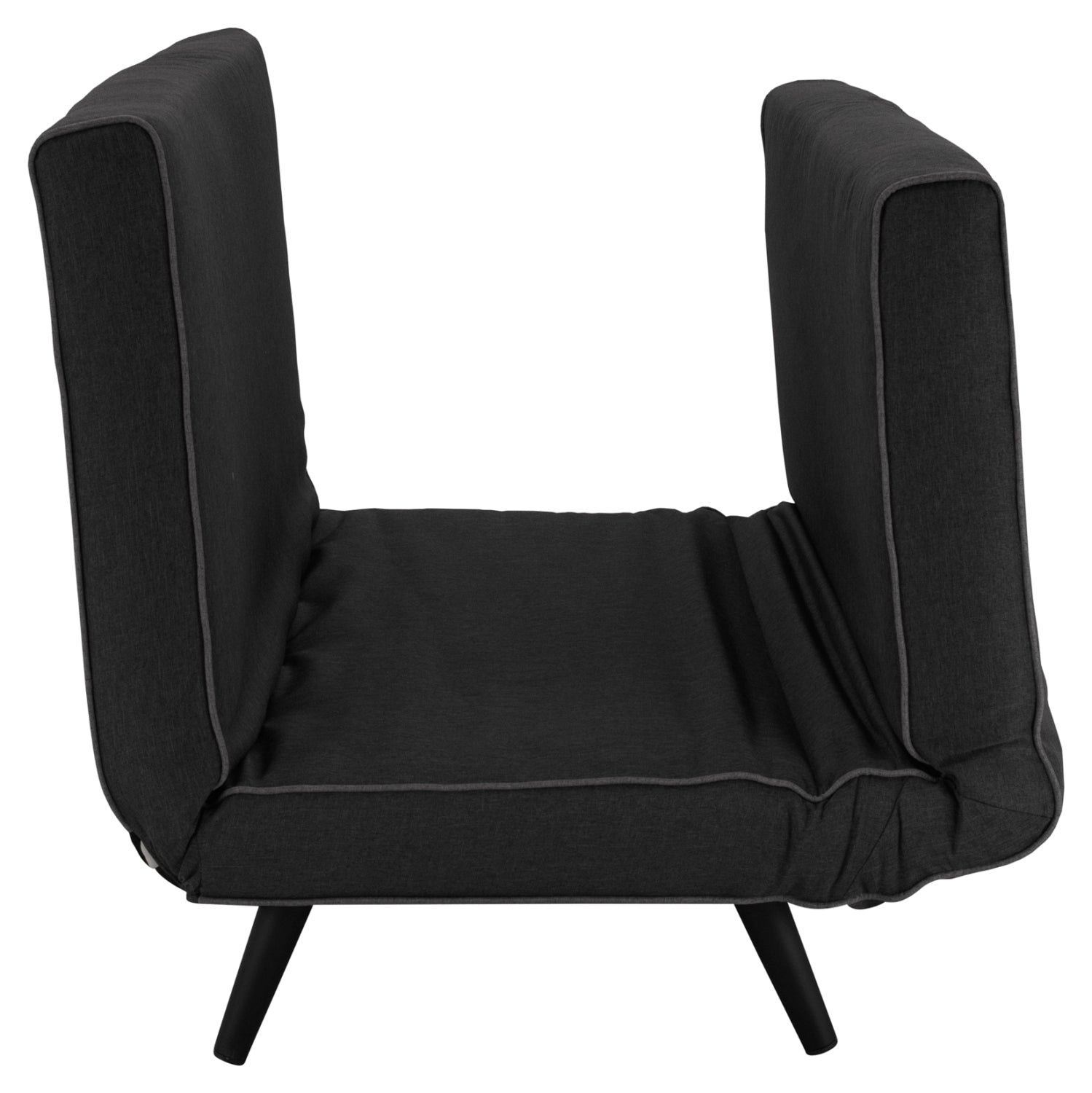 Разтегателен диван за 2 места асма тъмно сив дамас 140х80х77см.