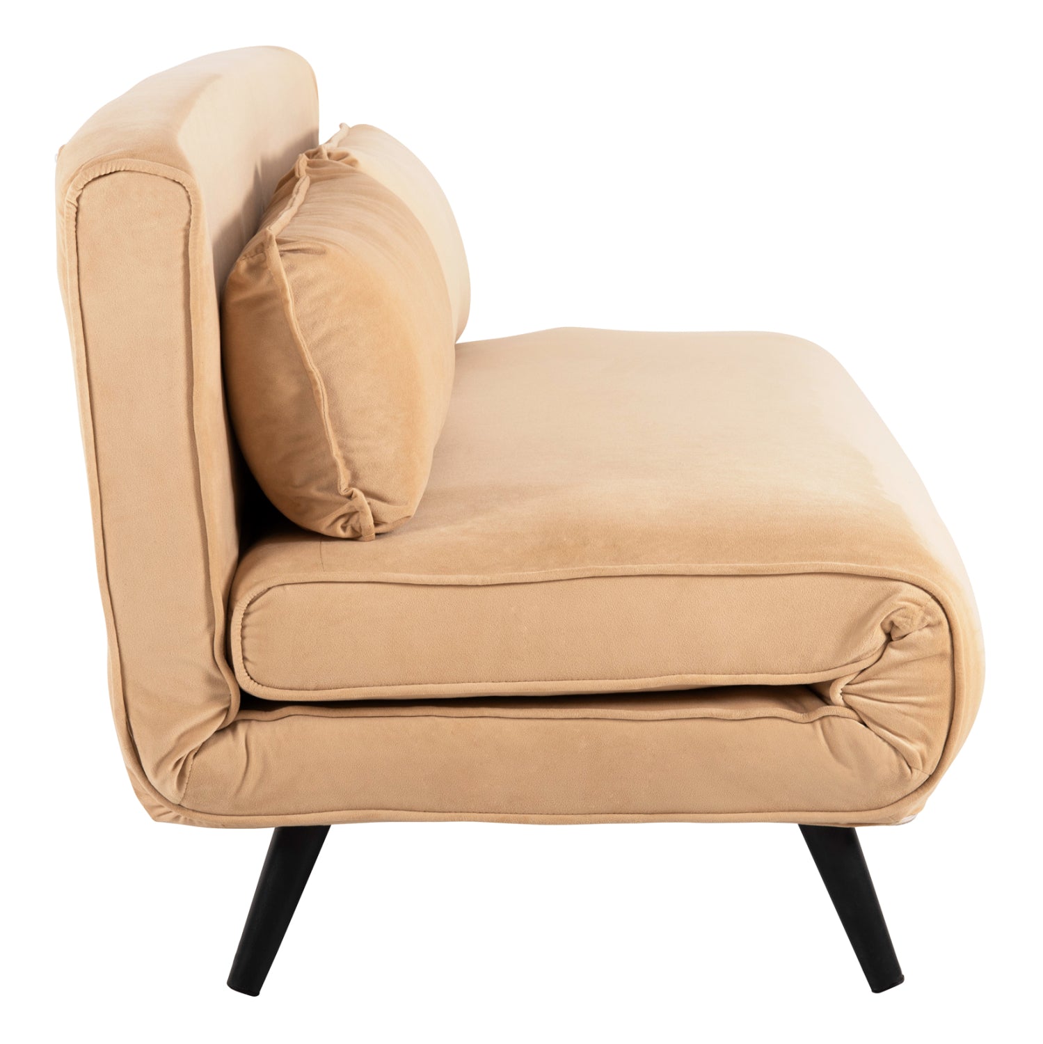 Легло за 2 места asma с бежово кадифе 140x80x77см.