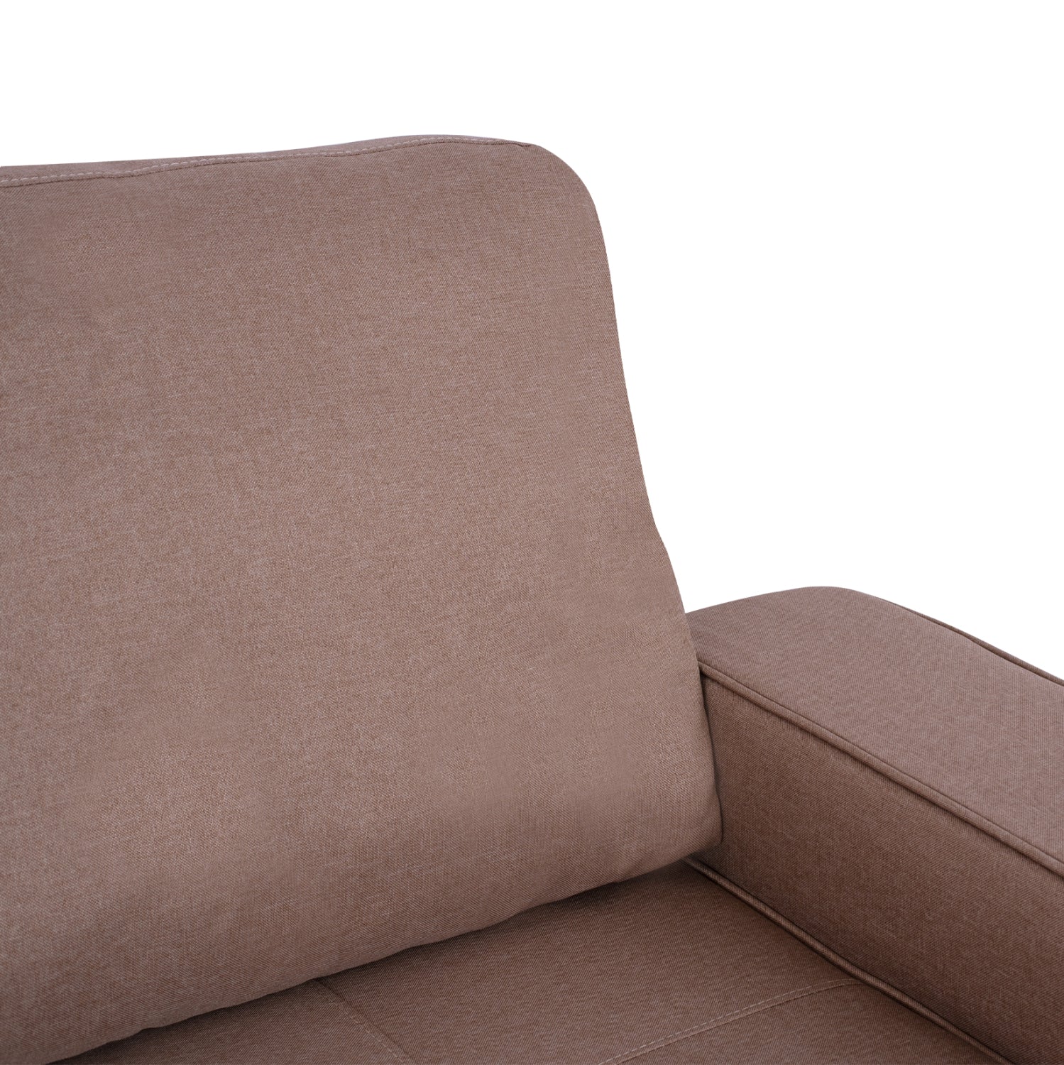 Разтегателен диван канна 2-местен с бежов плат 175x100x83 см