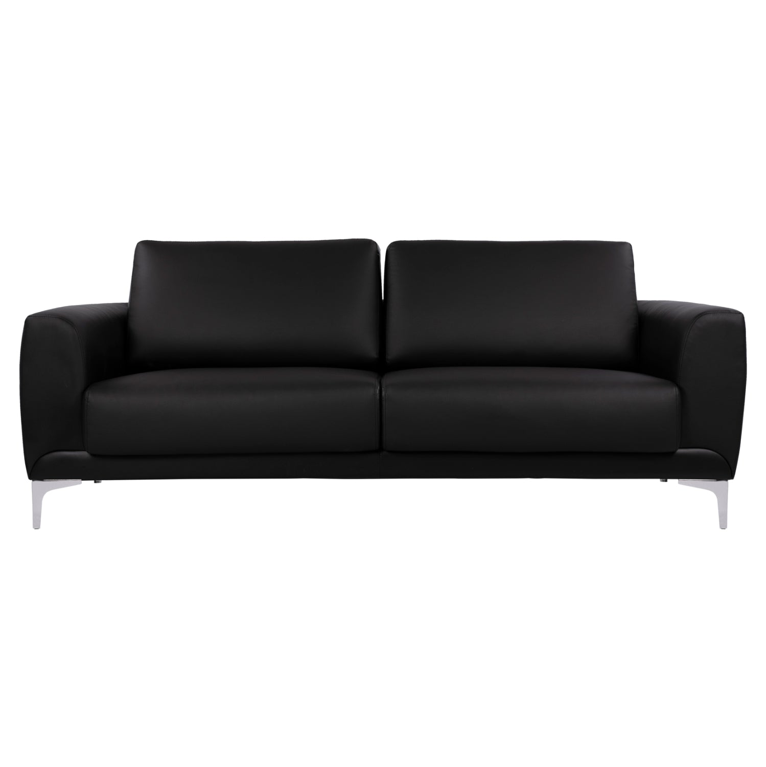 Триместен диван KENZIE изкуствена кожа в черен нюанс 190x81x81 см.