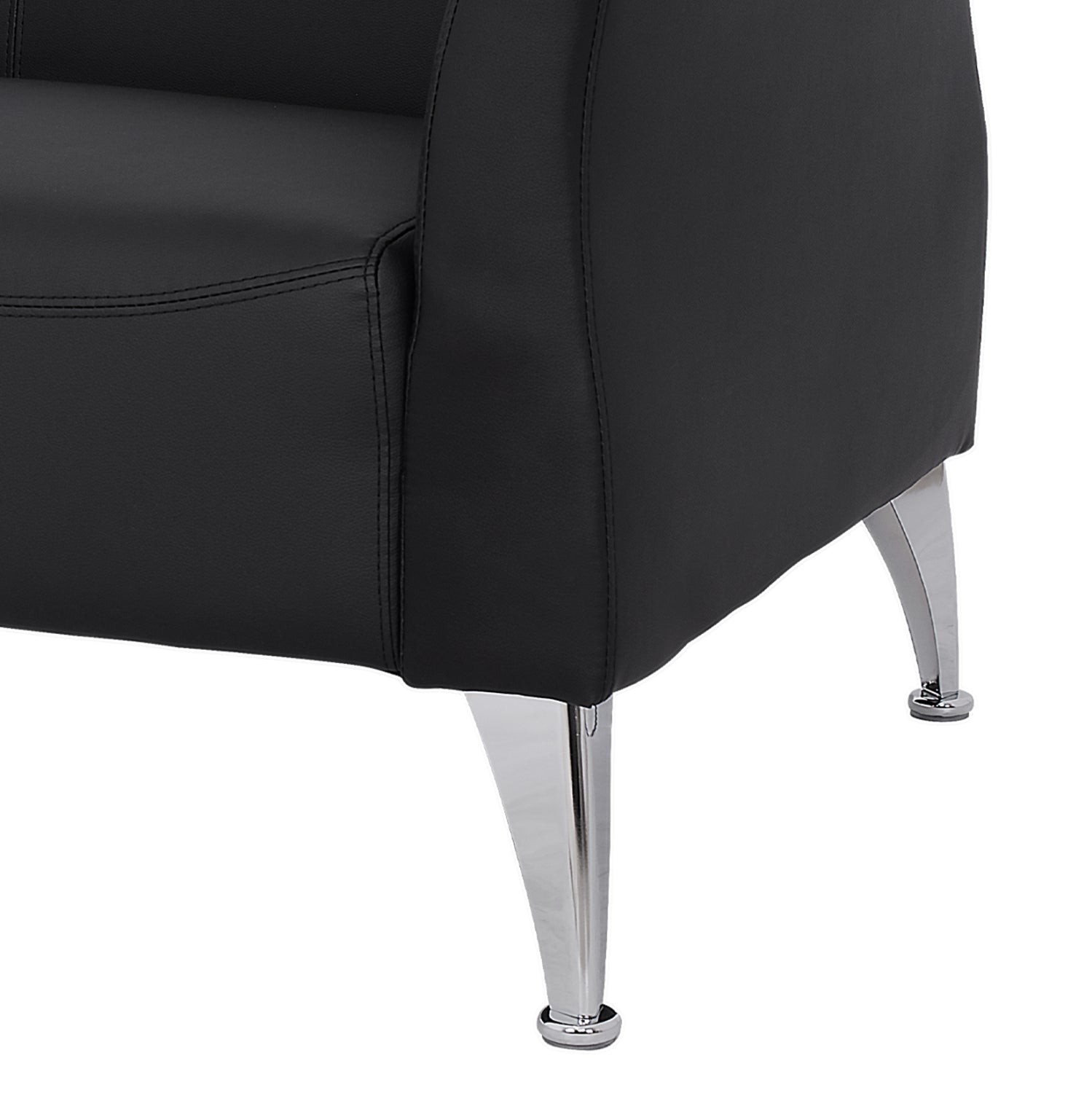 Диван KIANA черен цвят PU 130x75x71см