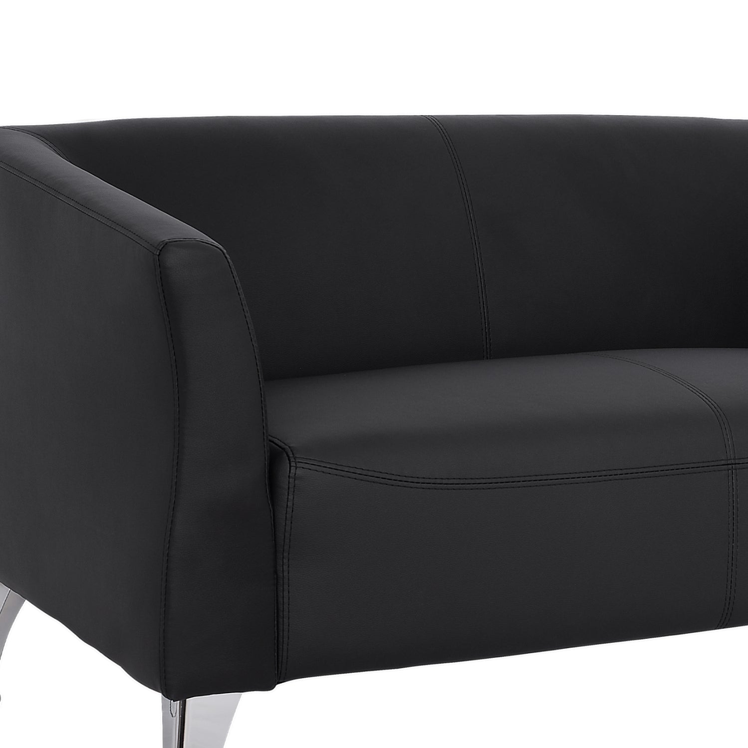 Диван KIANA черен цвят PU 130x75x71см