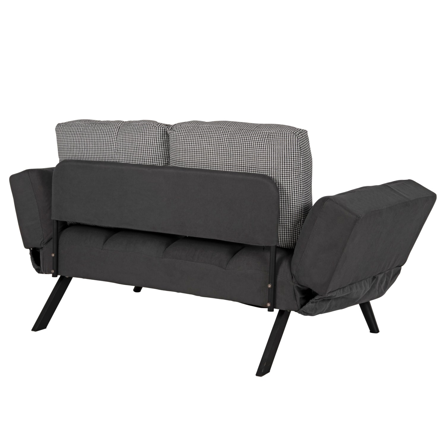 3-местни полиформирани сиви дивани с възглавници 190x75x89h см.