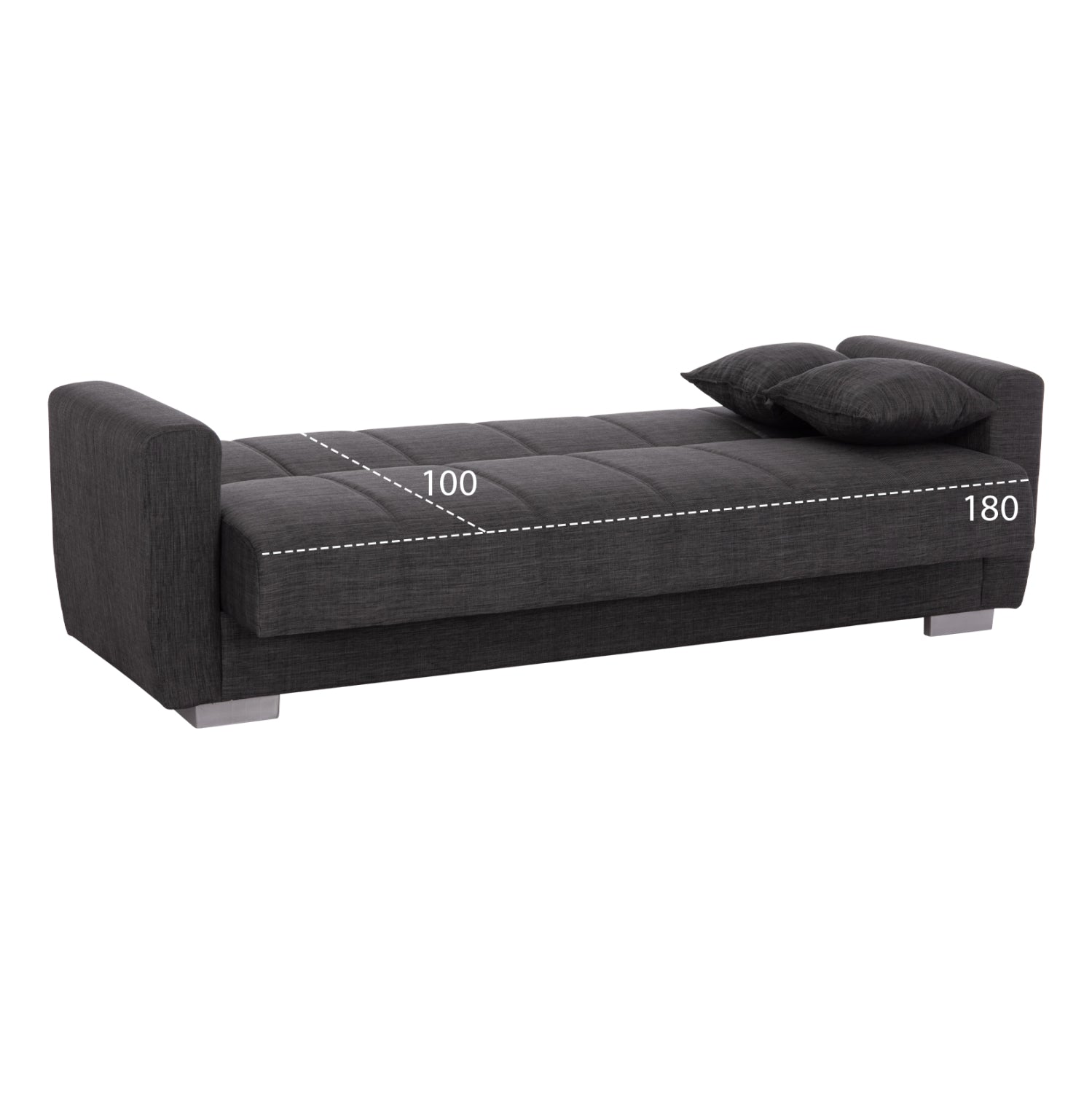 Диван POLYA сив цвят 215x85x76