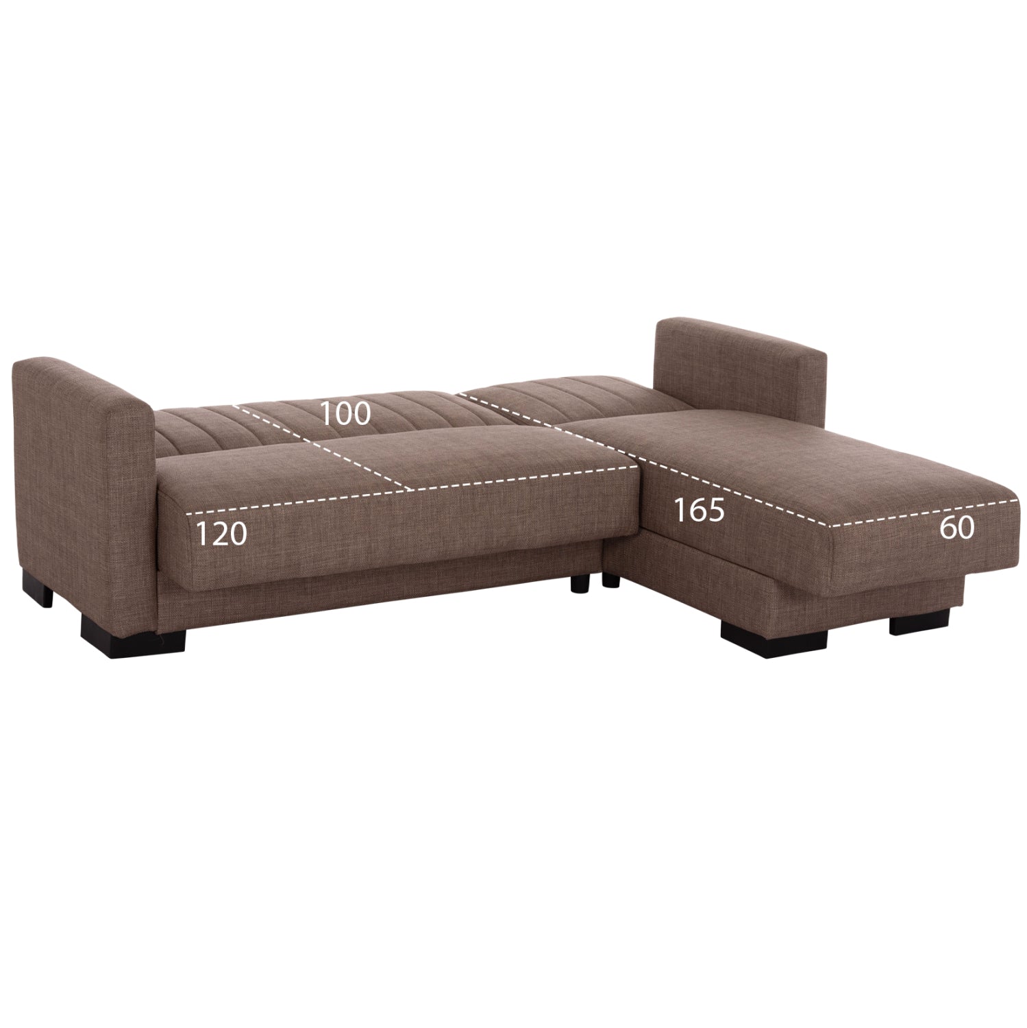 Ъглов диванкафяв цвят