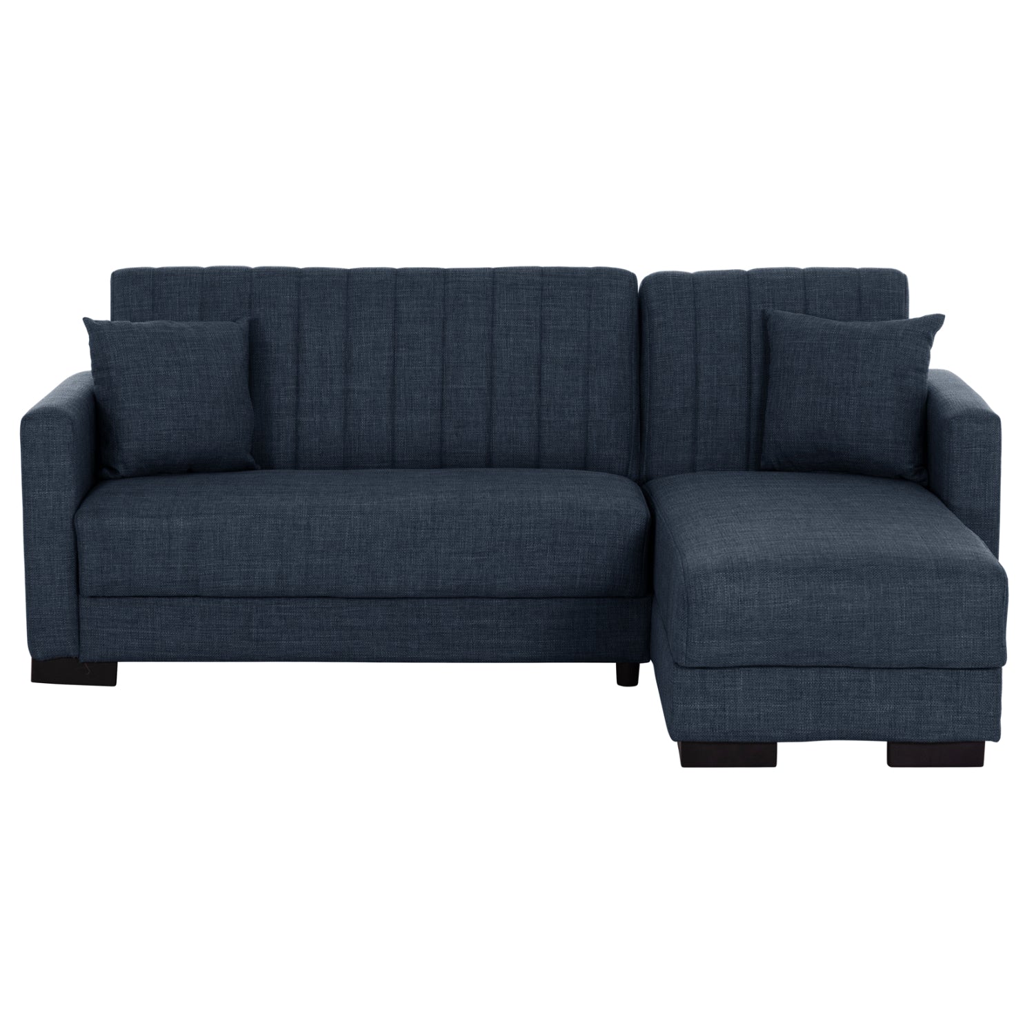 Диван легло GHUFRAN ъглов обратен син с място за съхранение 202x140x78см.