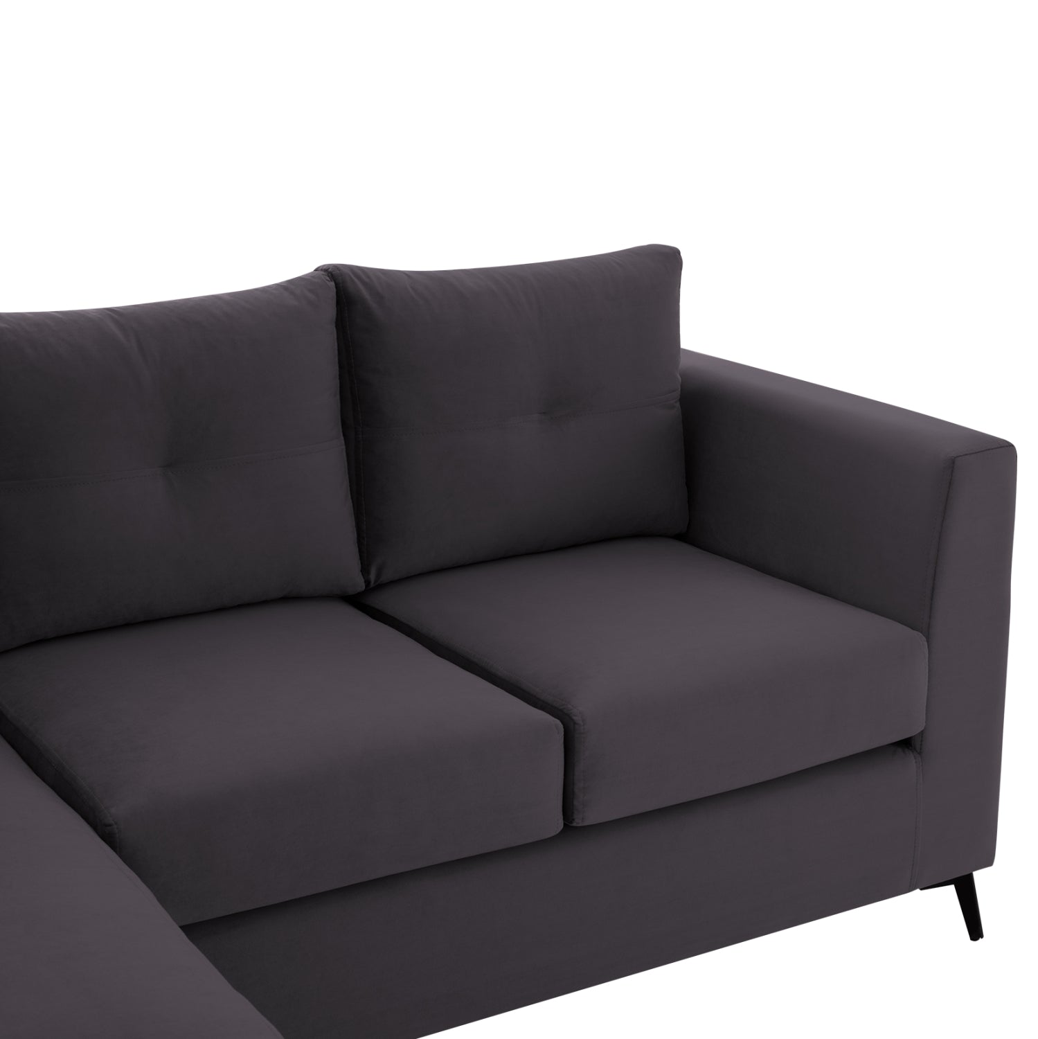 Ъглов диван с обърнателност, понца, сив, александра, платена 200x140x88см